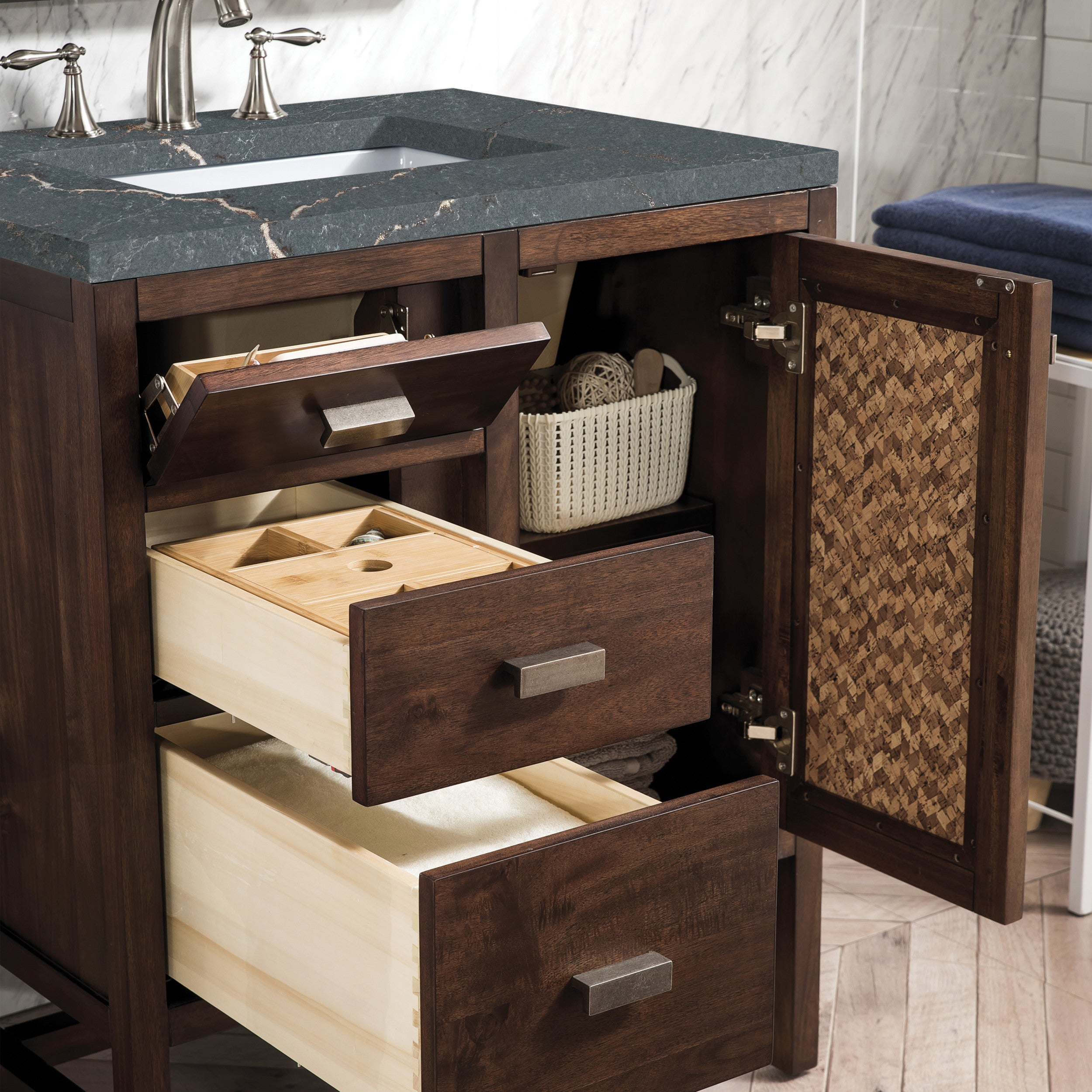 Mid-Century Acacia / Parisien Bleu - 3 Faucet Holes