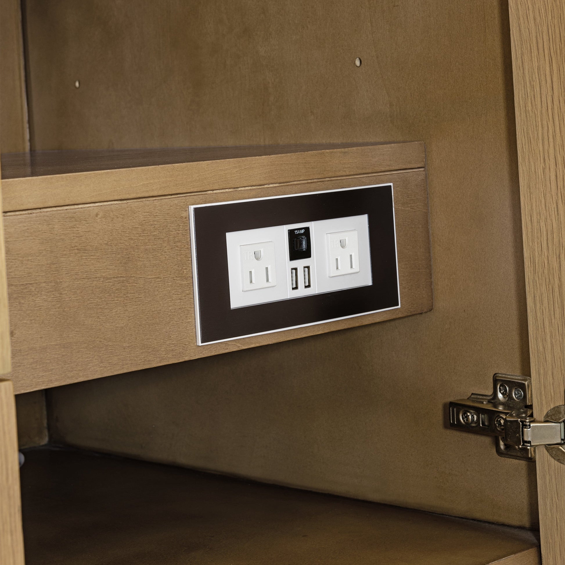 Light Natural Oak / White Zeus - 3 Faucet Holes