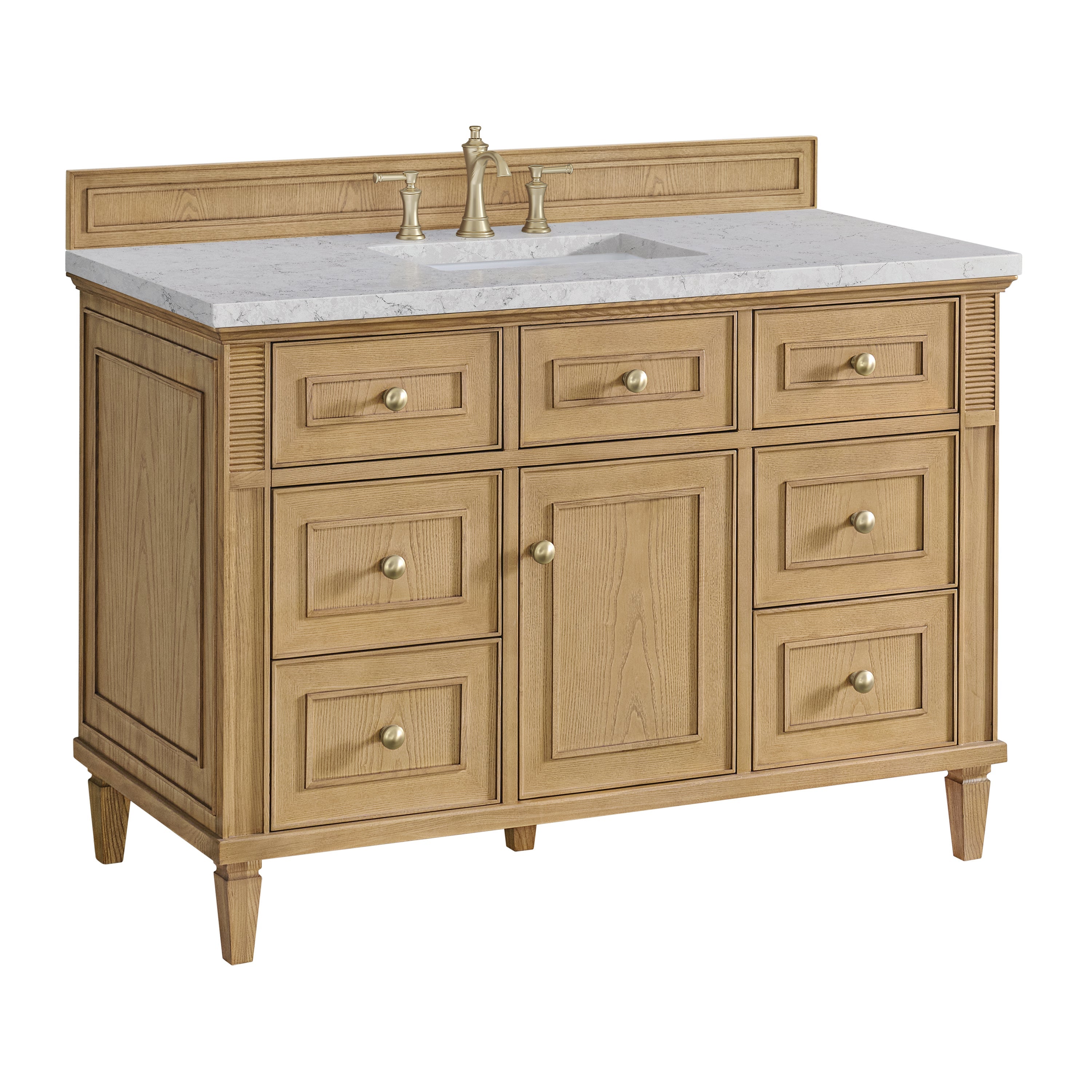 Light Natural Oak / Eternal Jasmine Pearl - 3 Faucet Holes