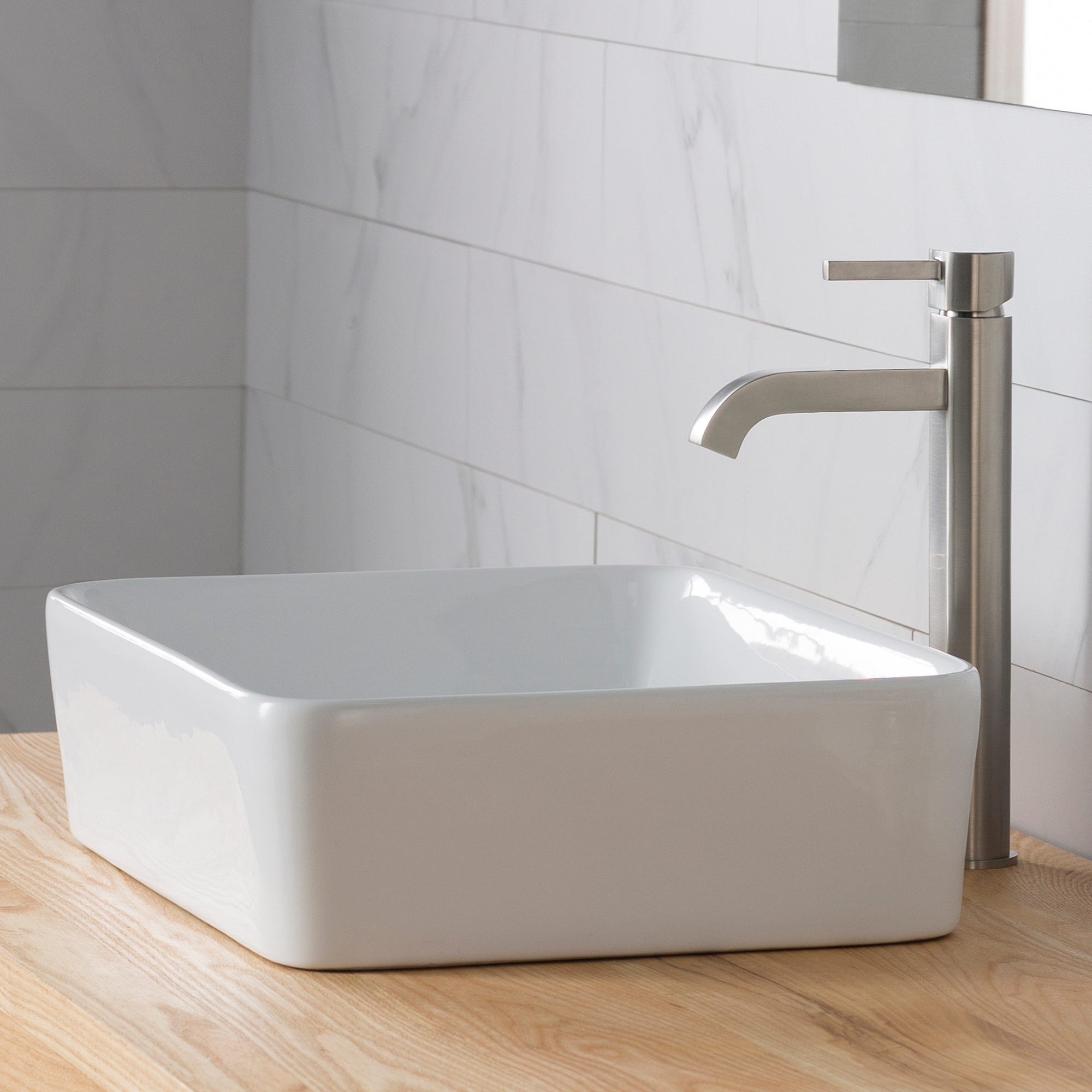 White / Satin Nickel