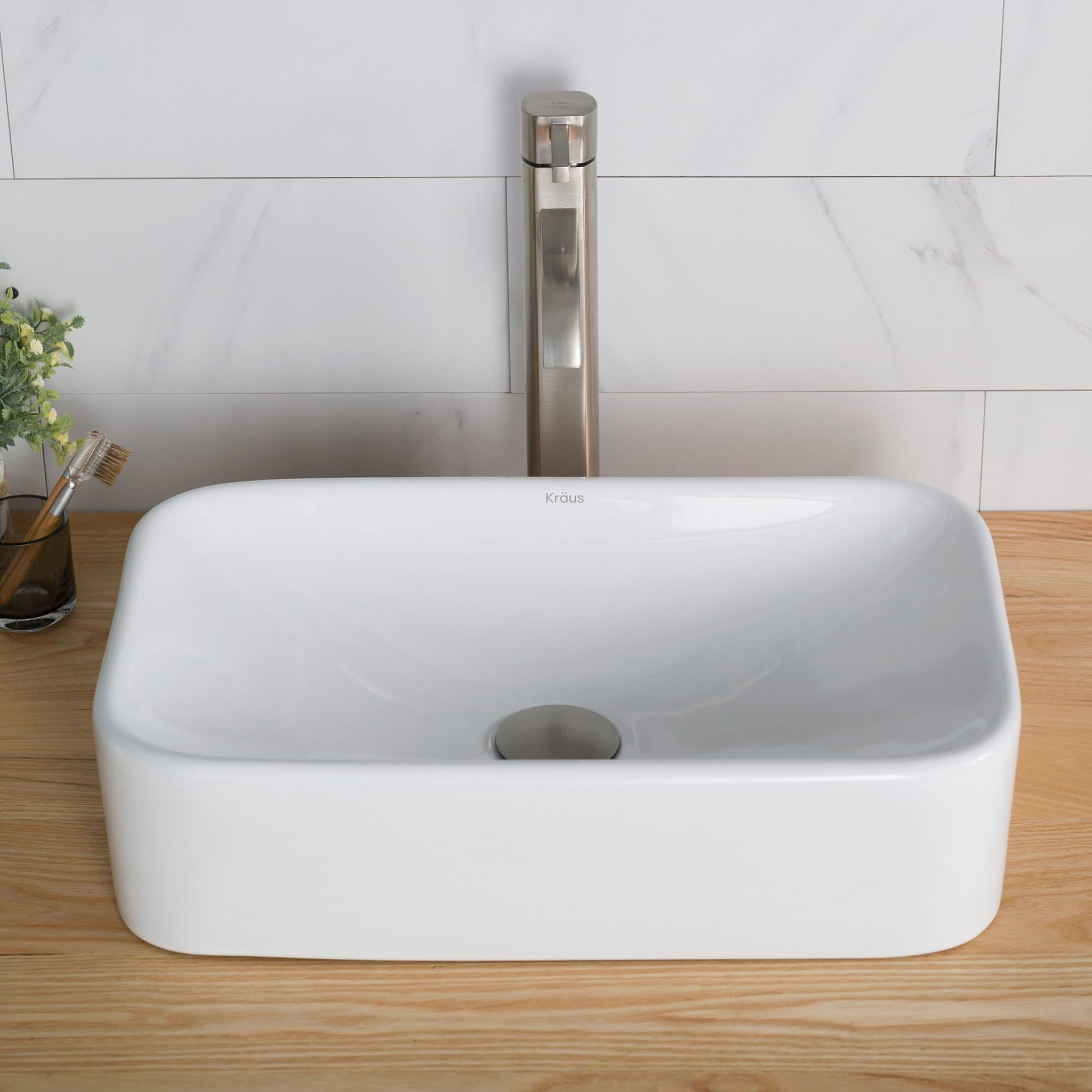 White / Satin Nickel