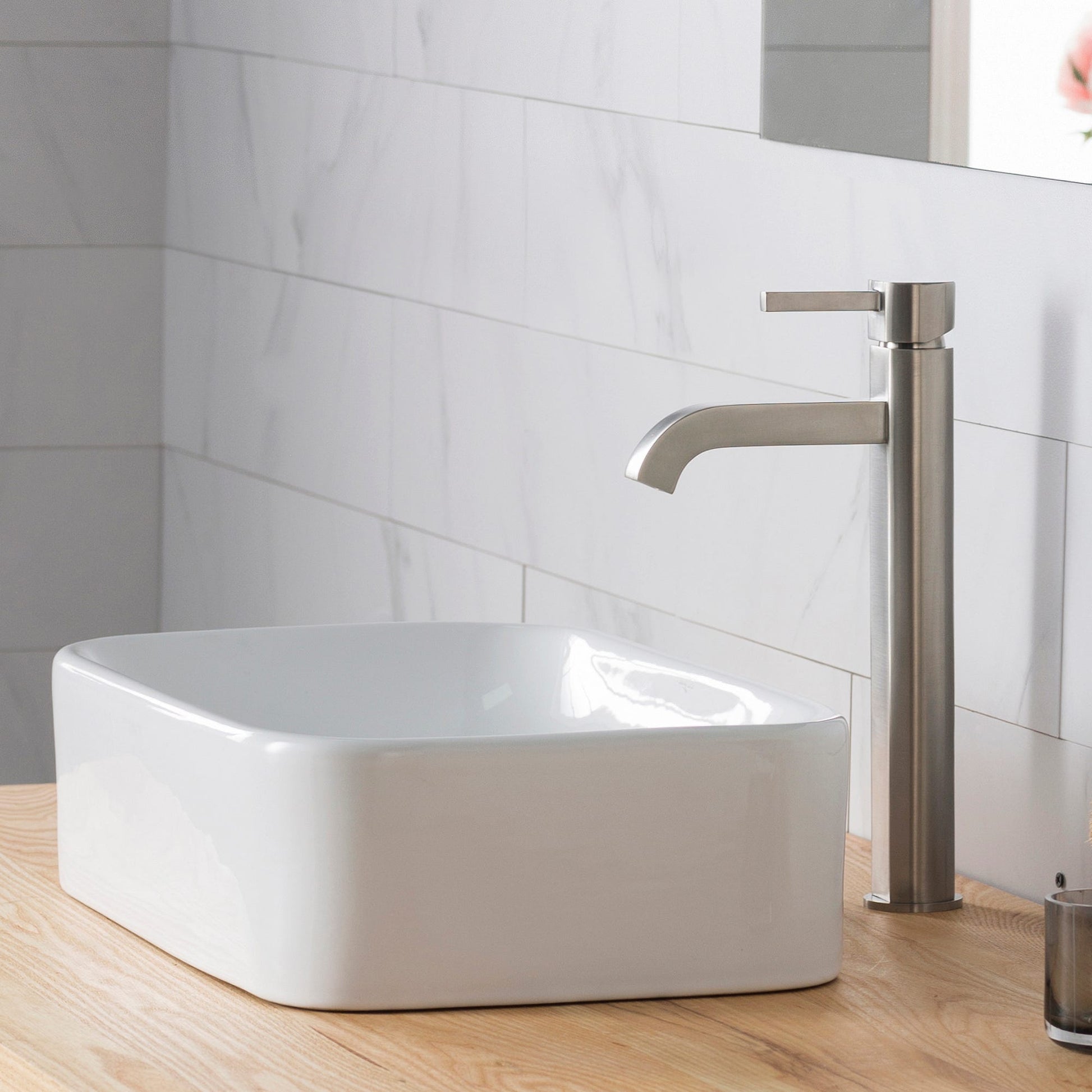 White / Satin Nickel