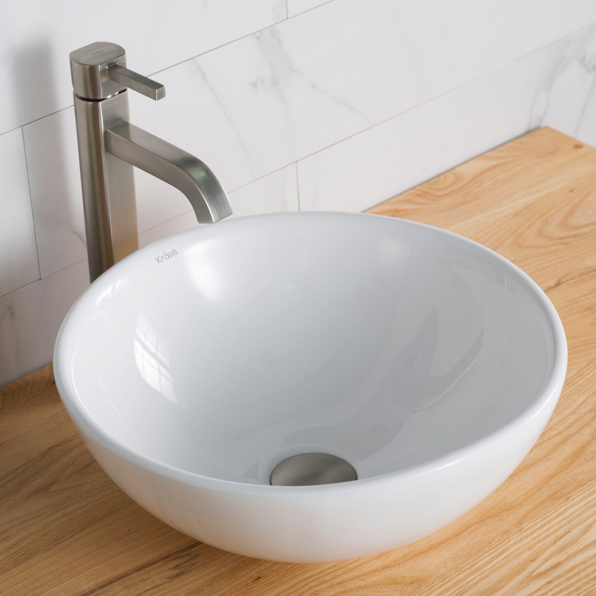 White / Satin Nickel