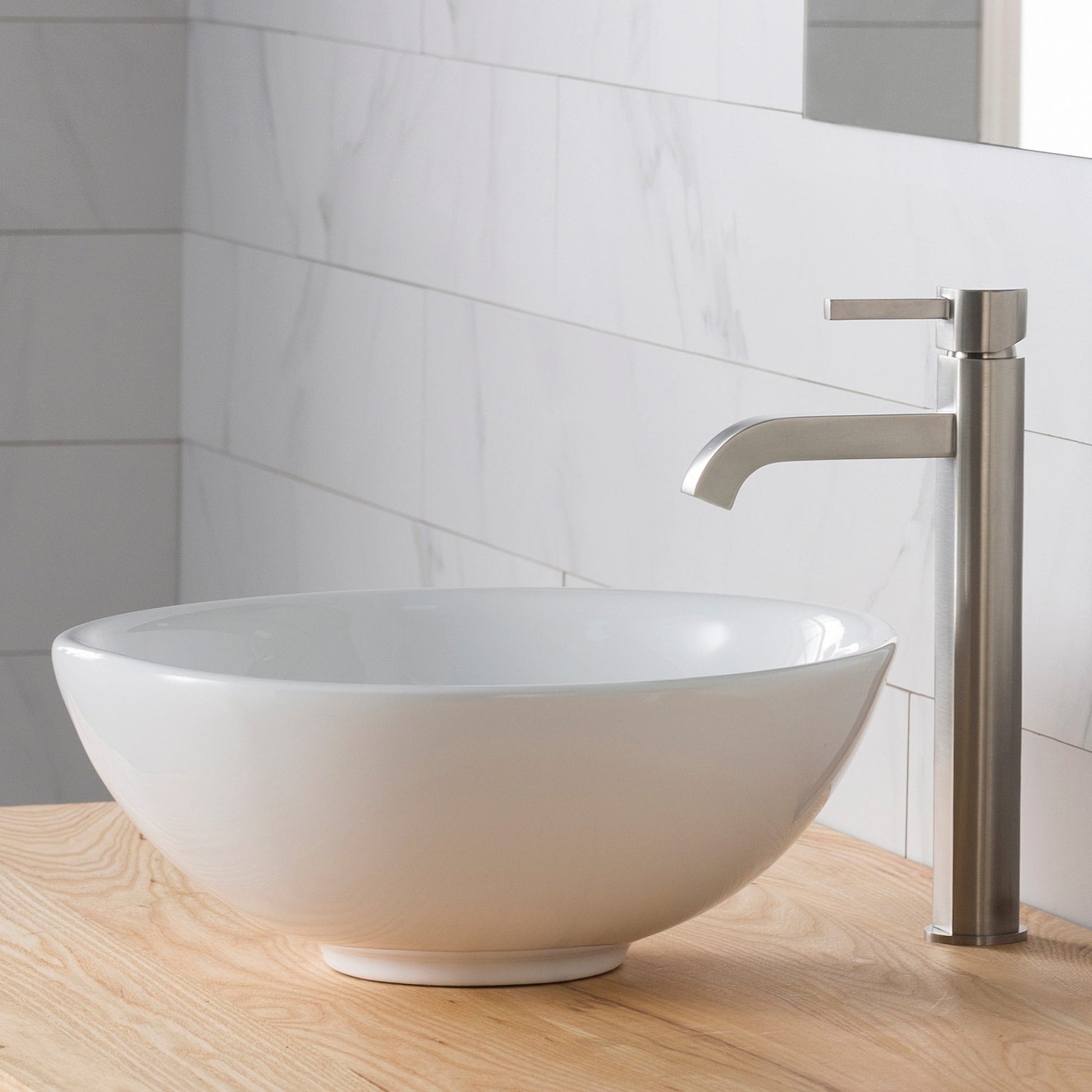 White / Satin Nickel