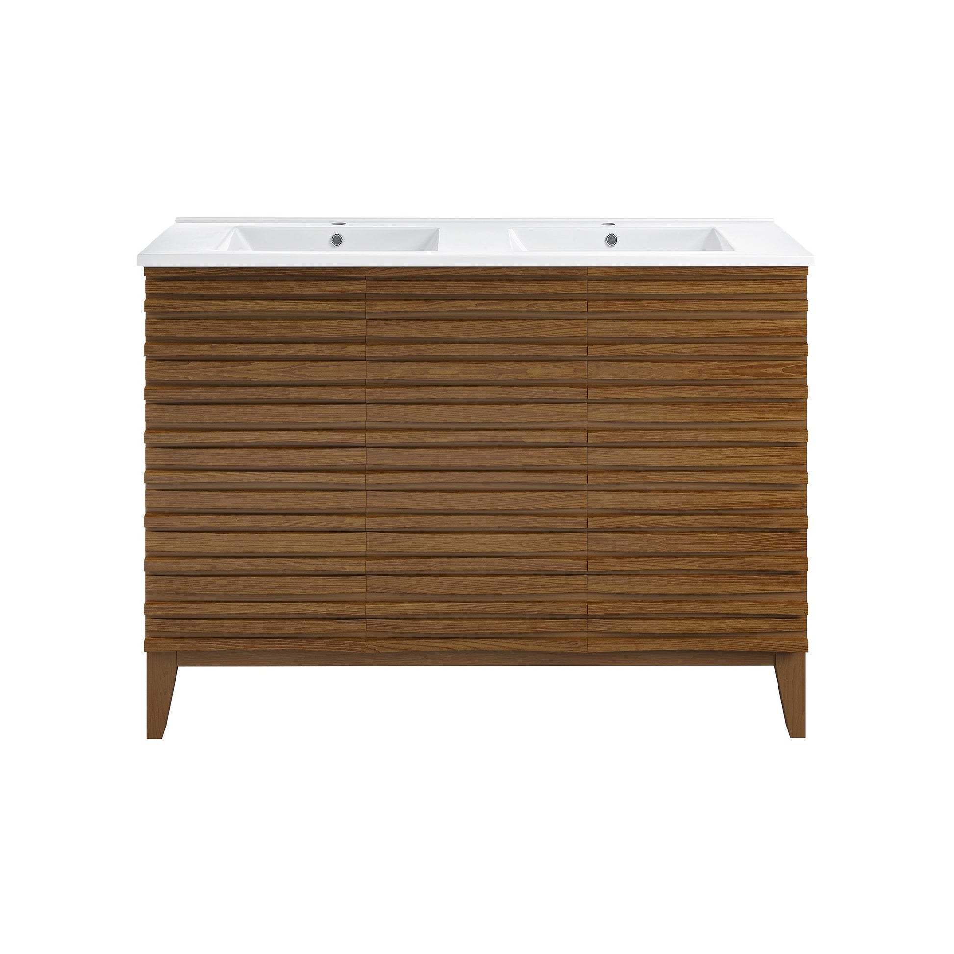 Brown Oak / Glossy White / 1-Hole