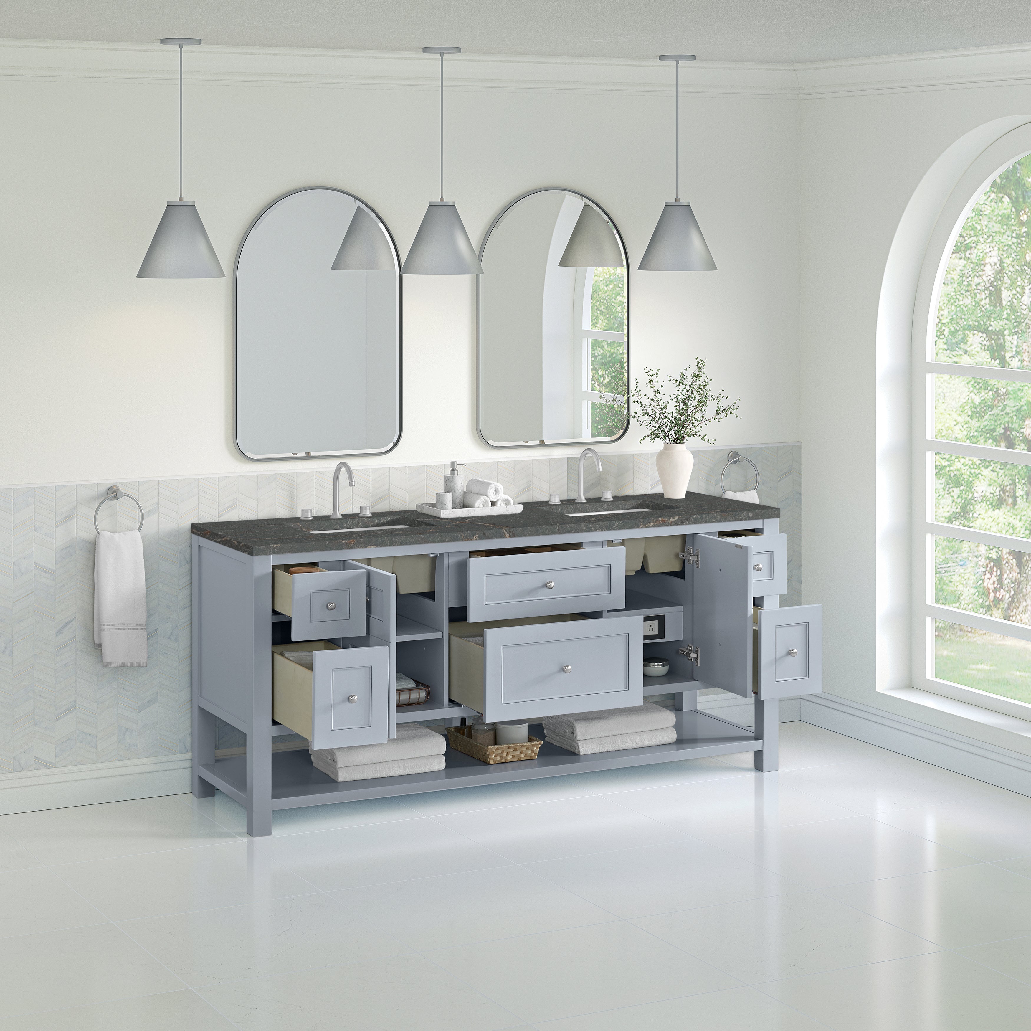 Serenity Blue / Parisien Bleu - 3 Faucet Holes