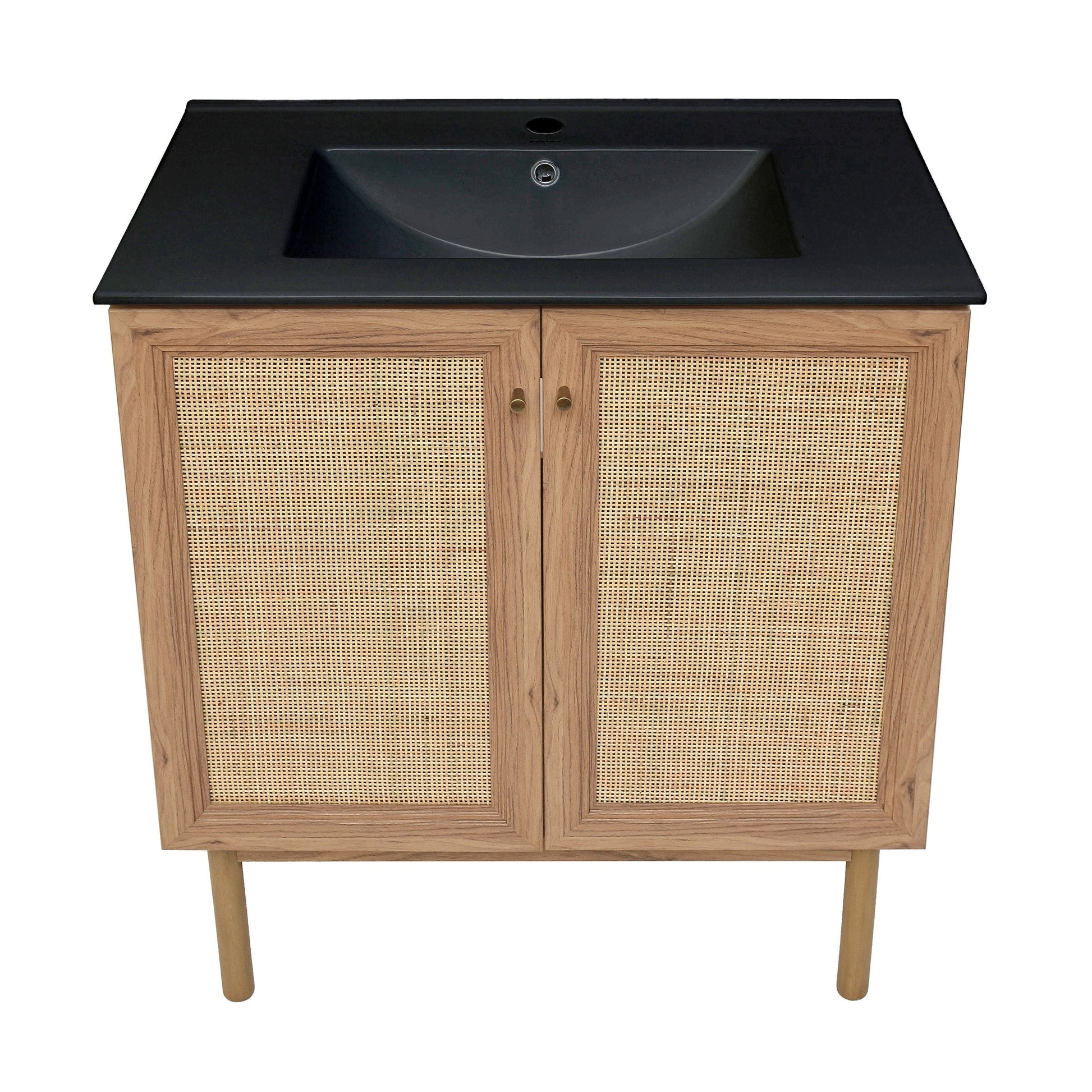 Golden Oak / Matte Black / 1-Hole