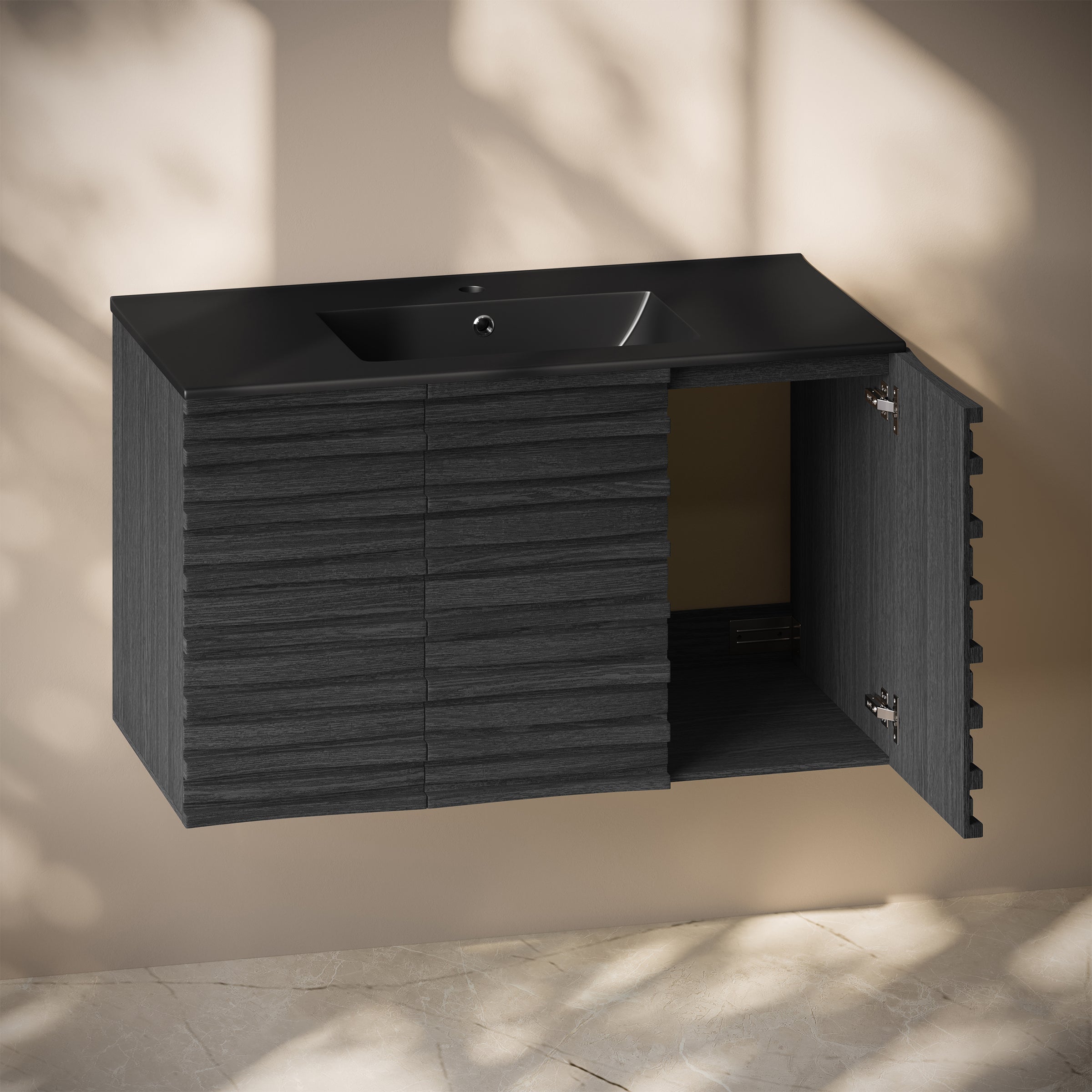 Black Oak / Black / 1-Hole