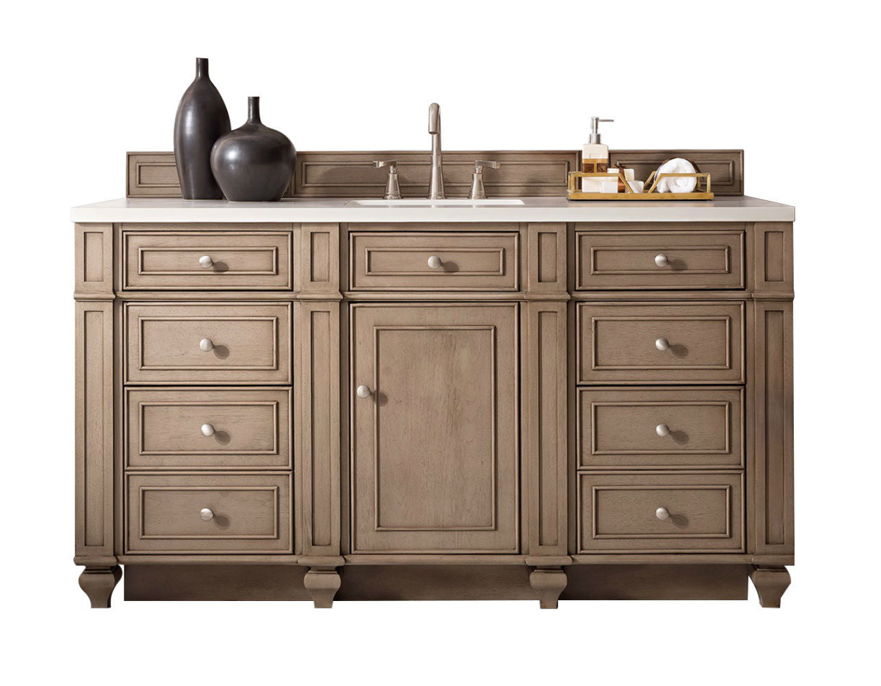Whitewashed Walnut / Eternal Jasmine Pearl - 3 Faucet Holes