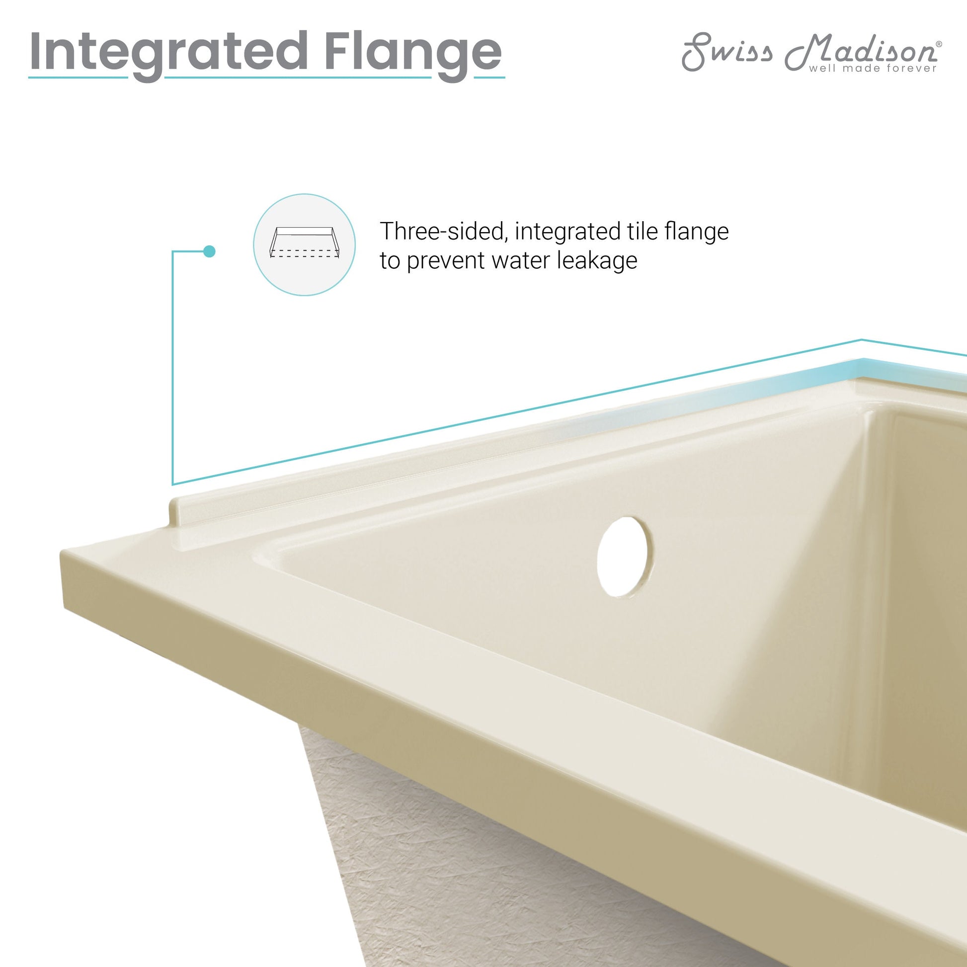 Glossy Bisque / Alcove - No Apron / Left