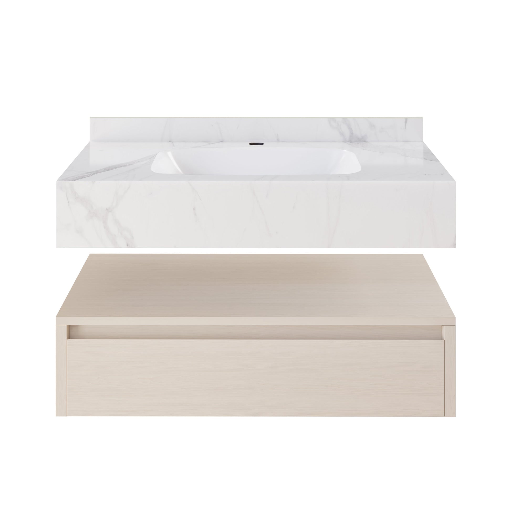 White Oak / White Marble