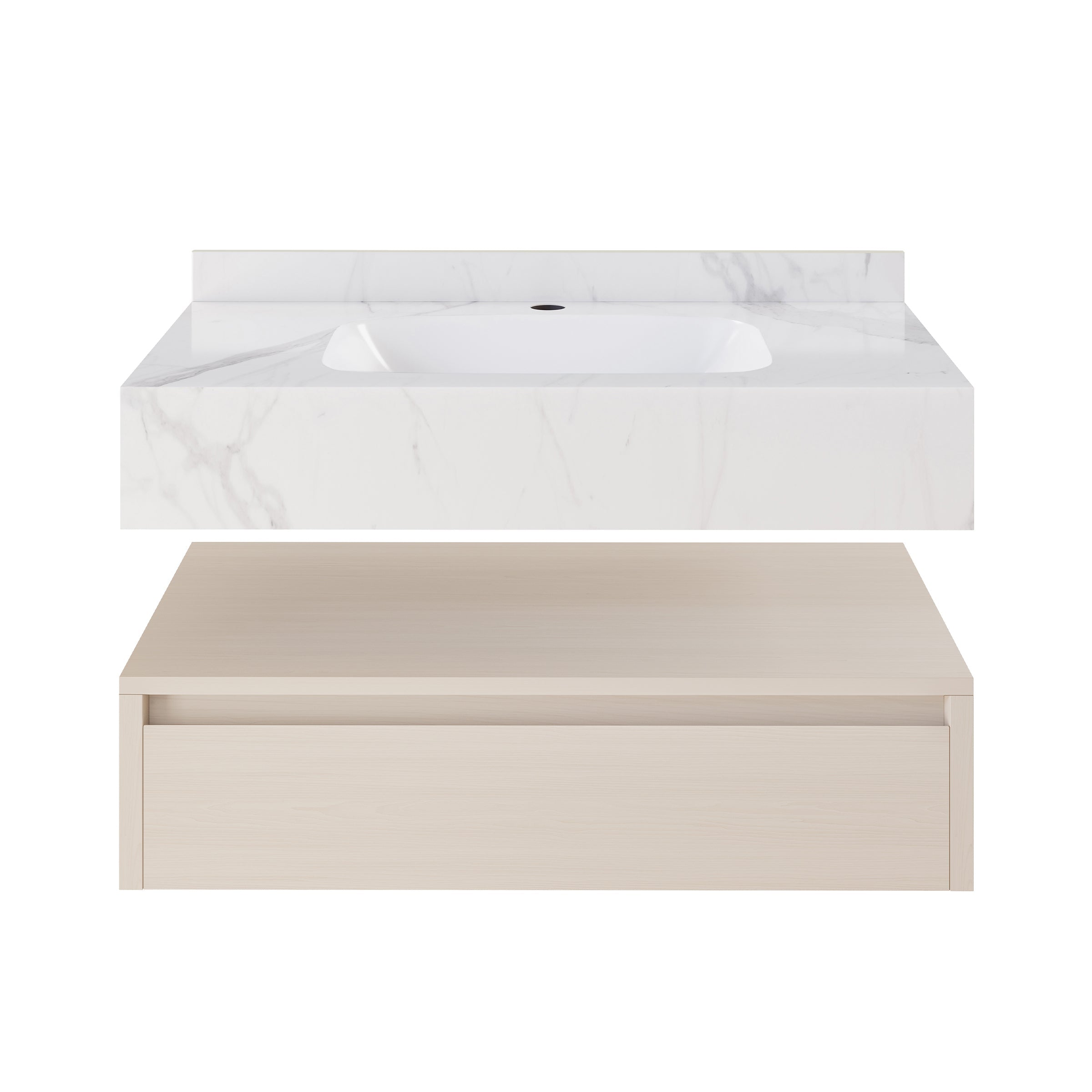 White Oak / White Marble