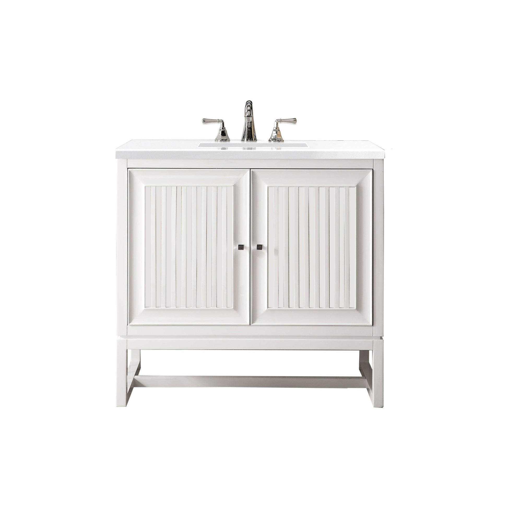 Glossy White / White Zeus - 3 Faucet Holes