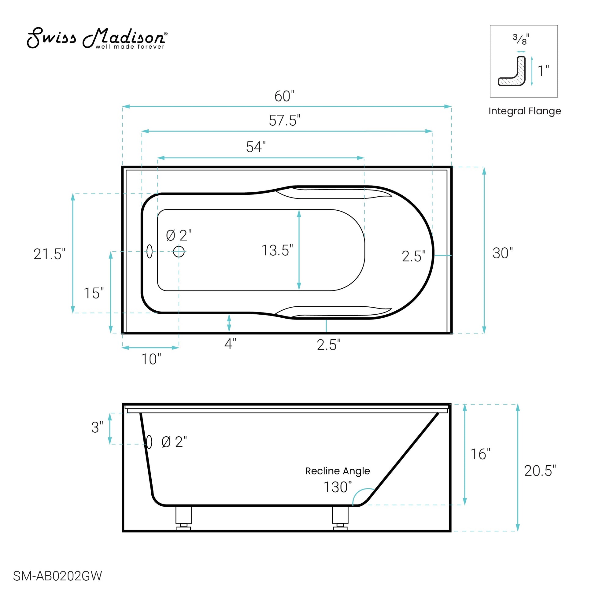 Glossy White / Left / Alcove - Apron