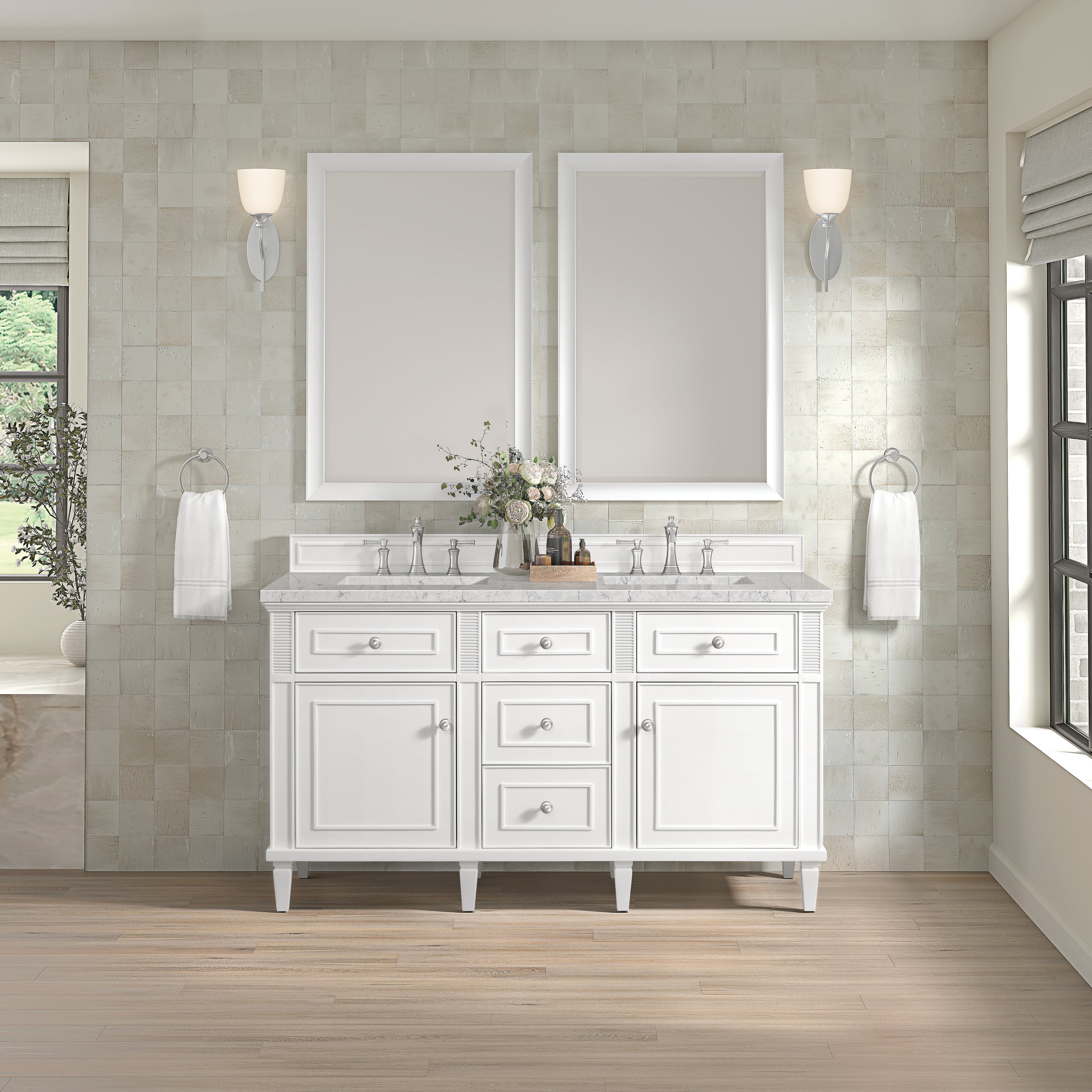 Bright White / Eternal Jasmine Pearl - 3 Faucet Holes