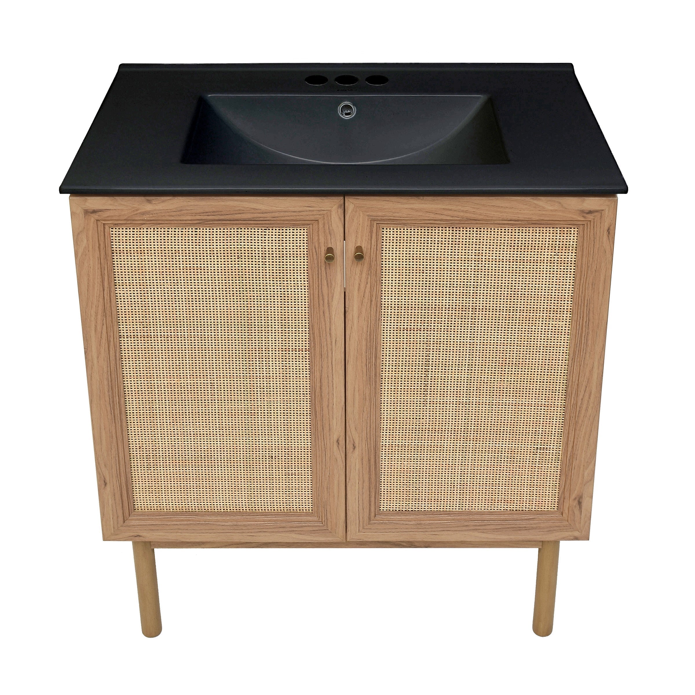 Golden Oak / Matte Black / 3-Hole