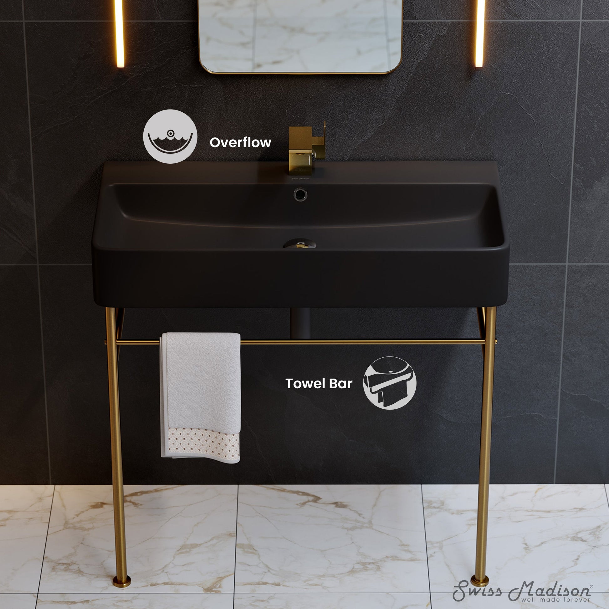 Brushed Gold / Matte Black