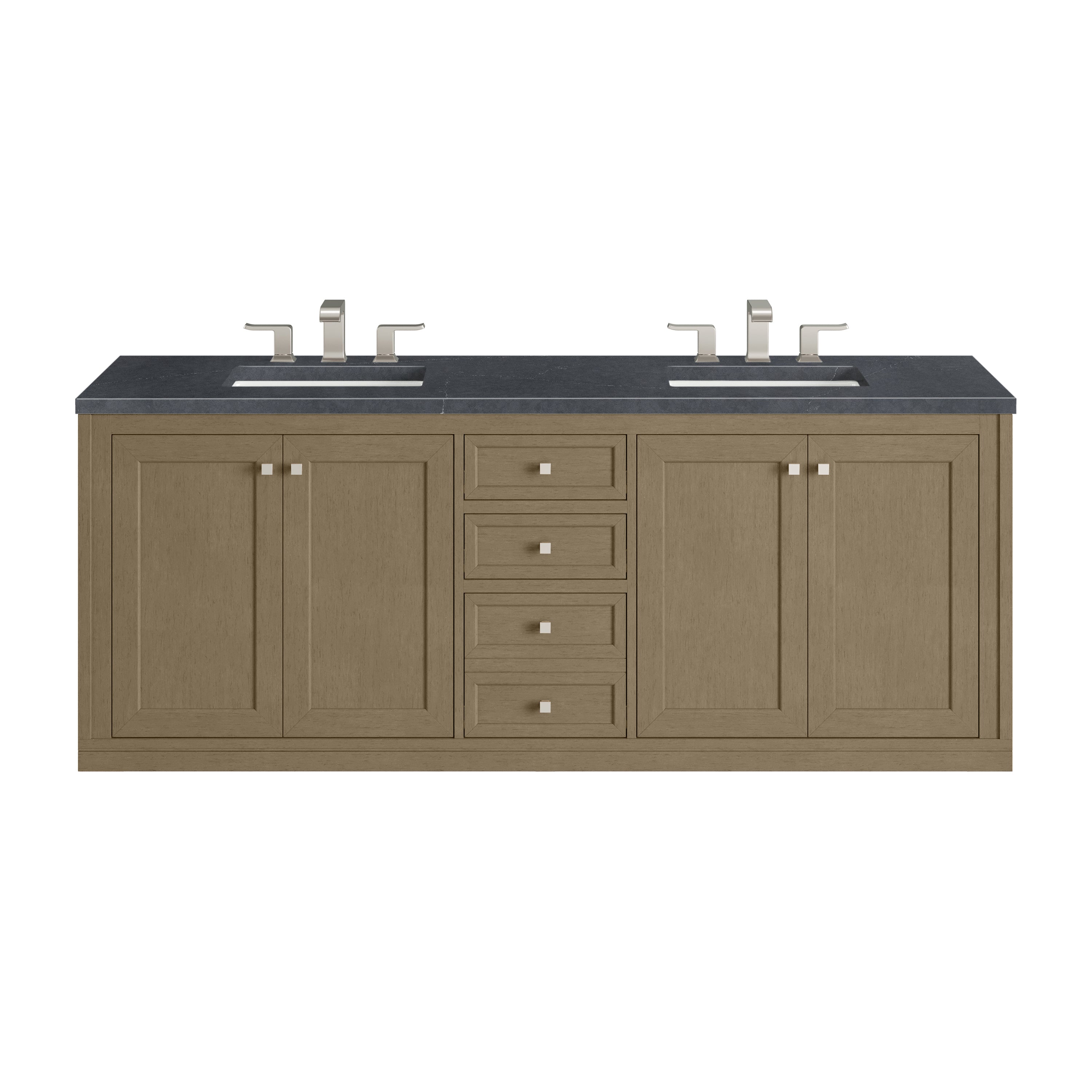 Walnut Whisper / Charcoal Soapstone - 3 Faucet Holes