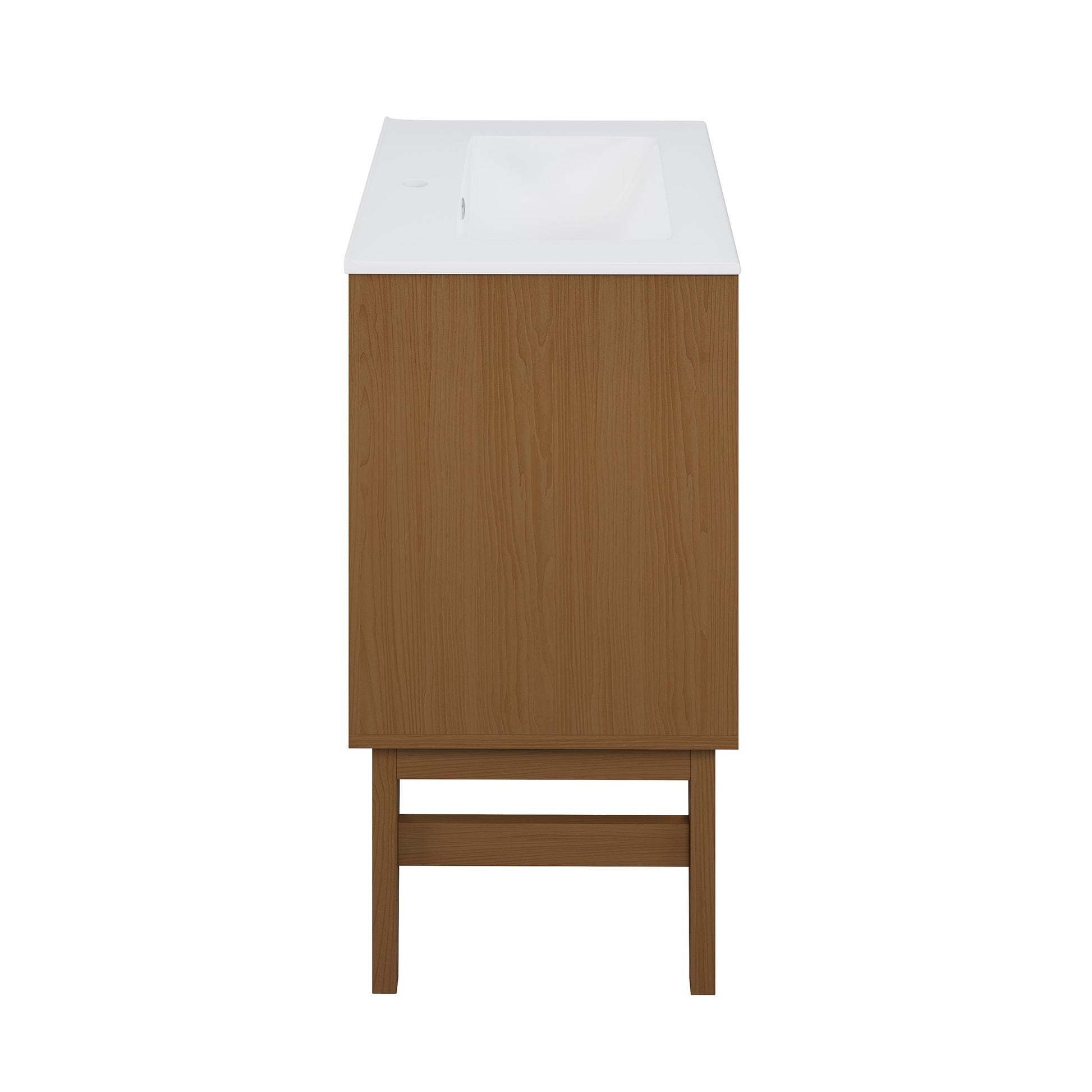 Brown Oak / White / 1-Hole