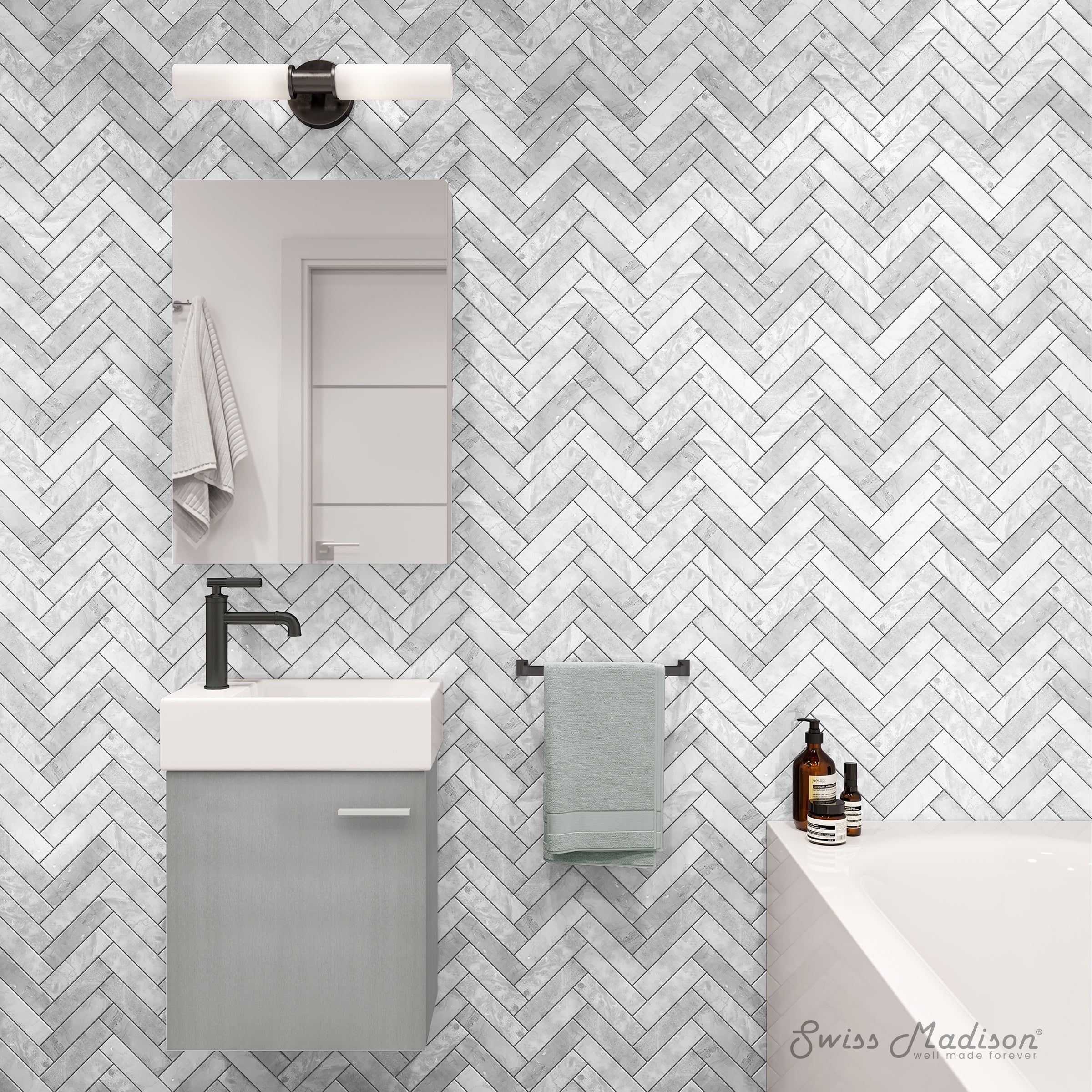 Gray / White / 1-Hole