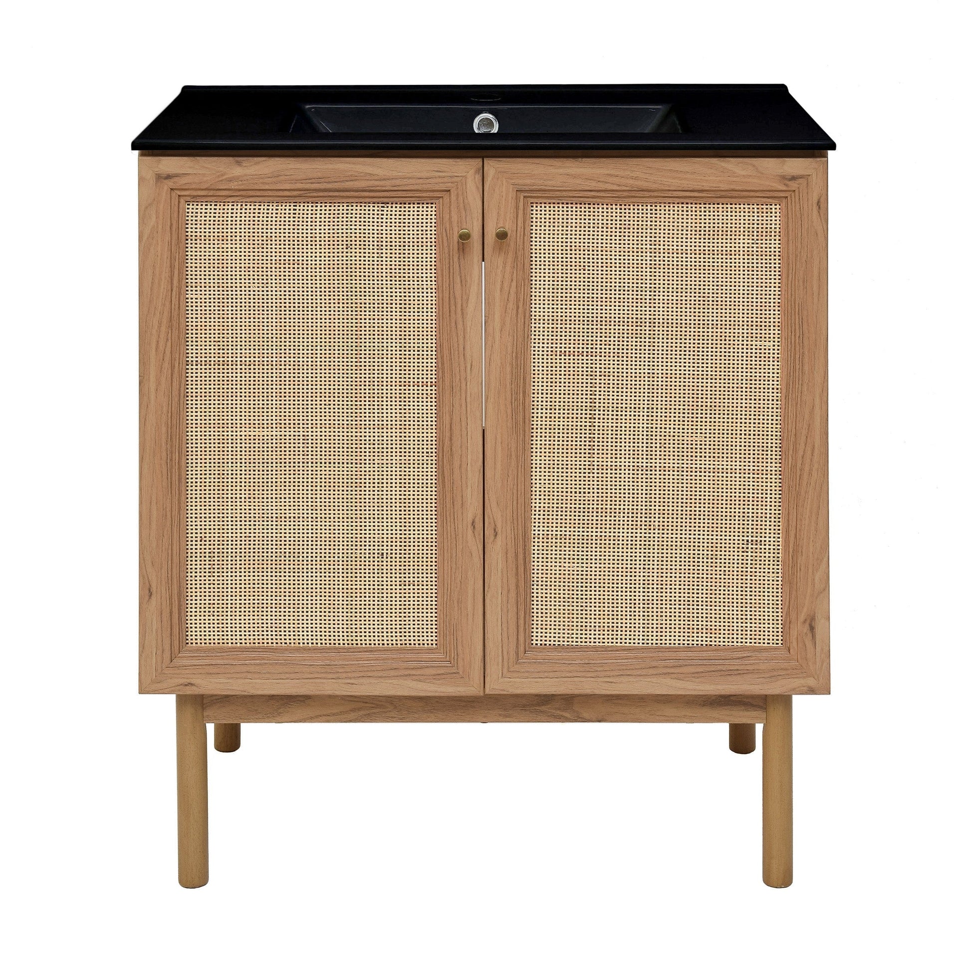 Golden Oak / Matte Black / 1-Hole