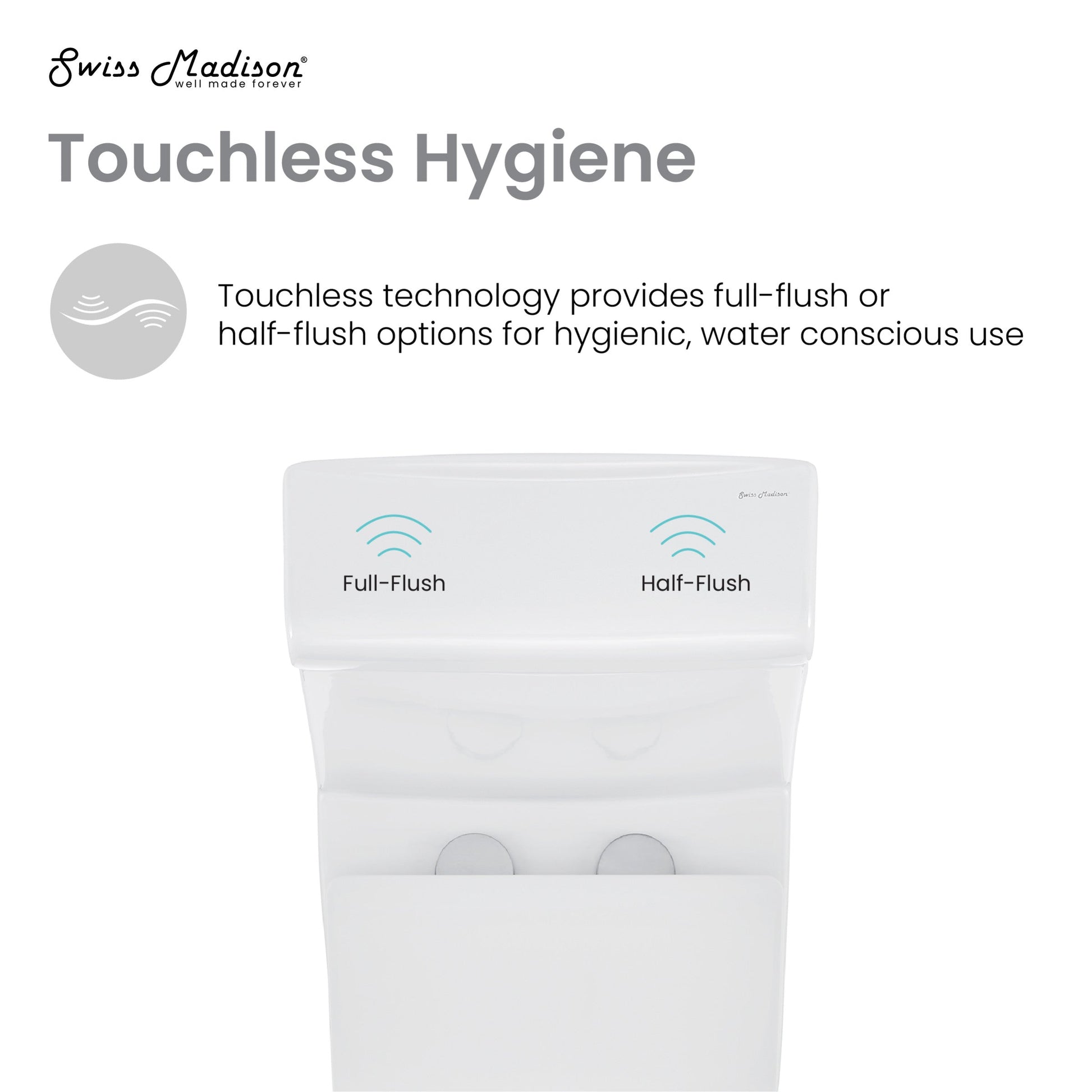 Glossy White / Dual Touchless Left