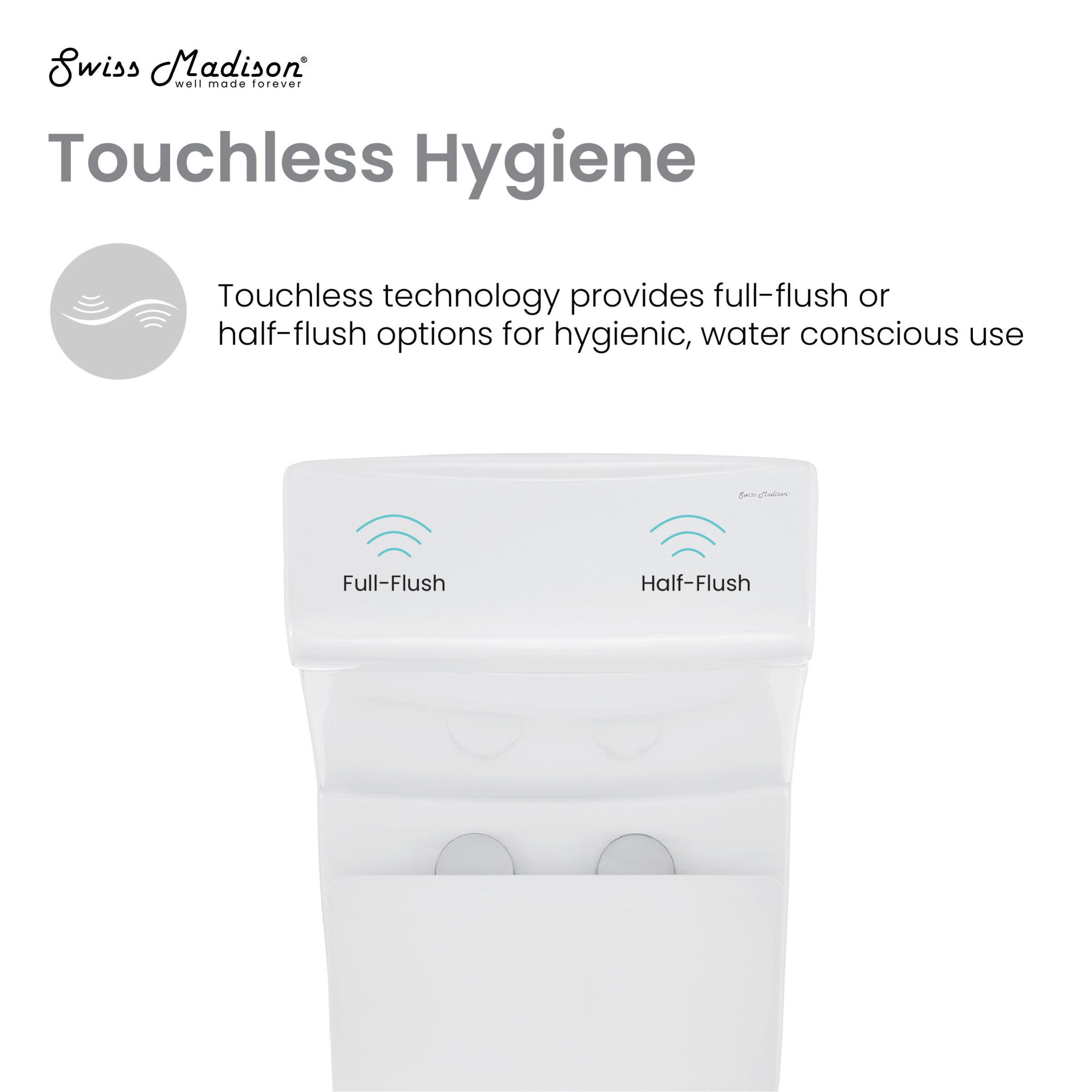 Glossy White / Dual Touchless Left