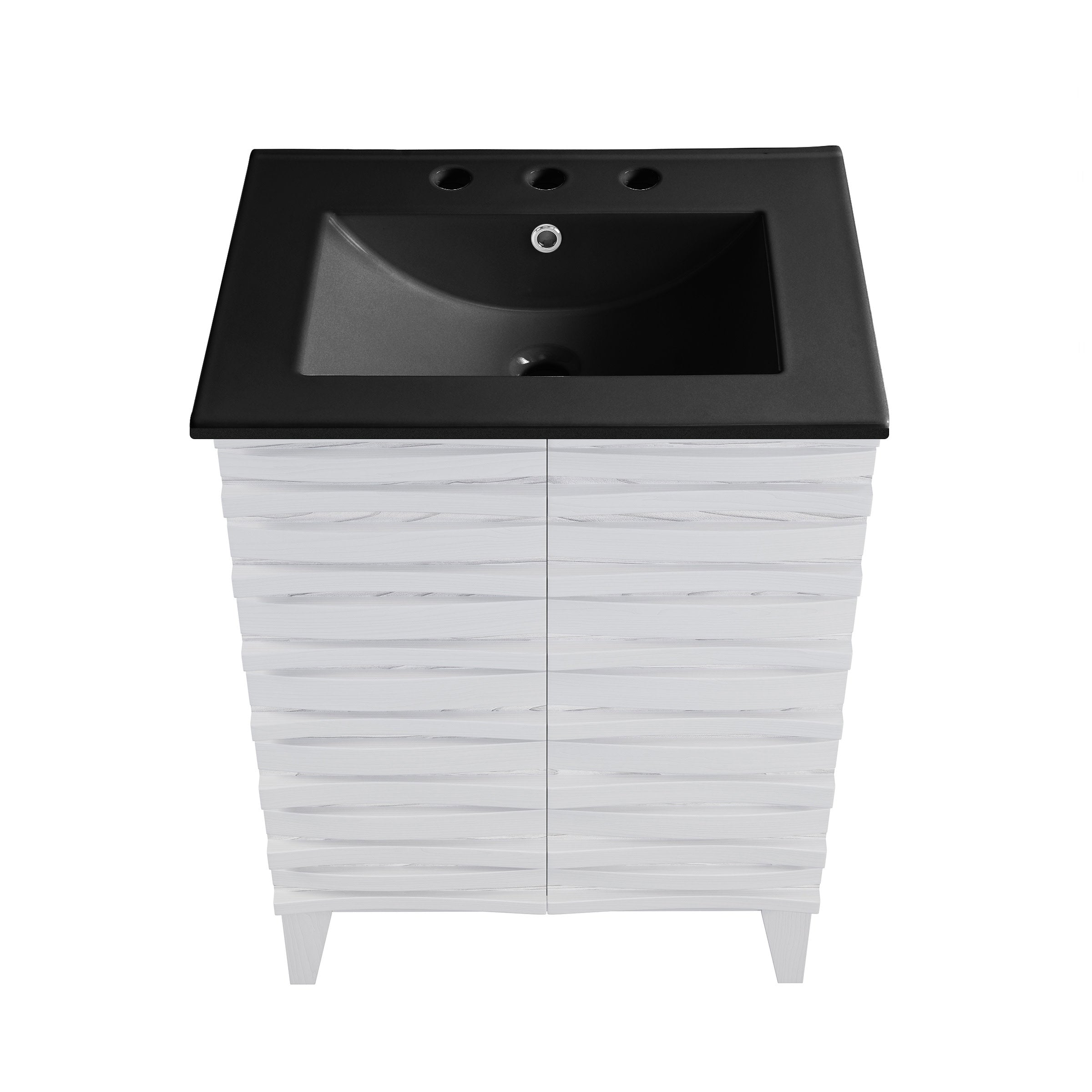 White Oak / Matte Black / 3-Hole