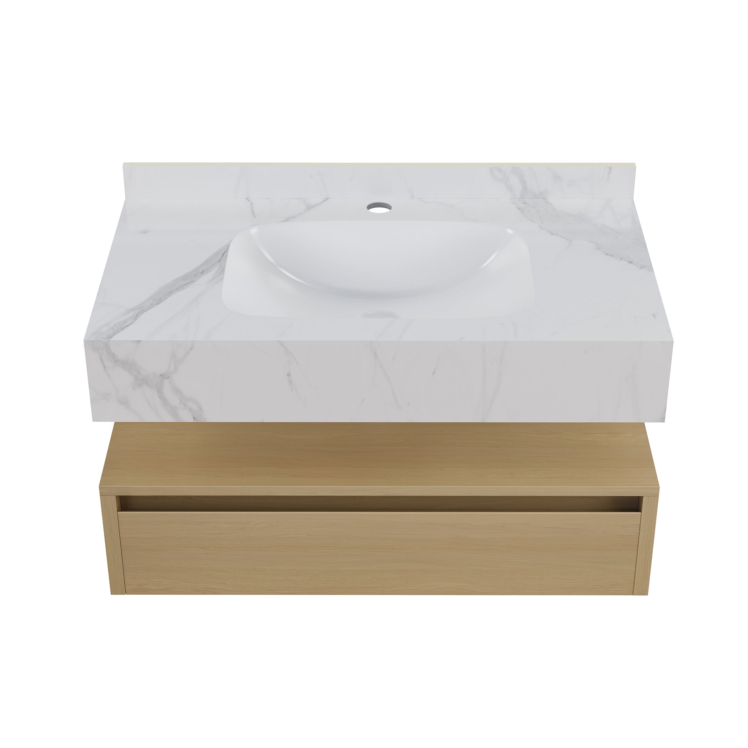 Natural Oak / White Marble