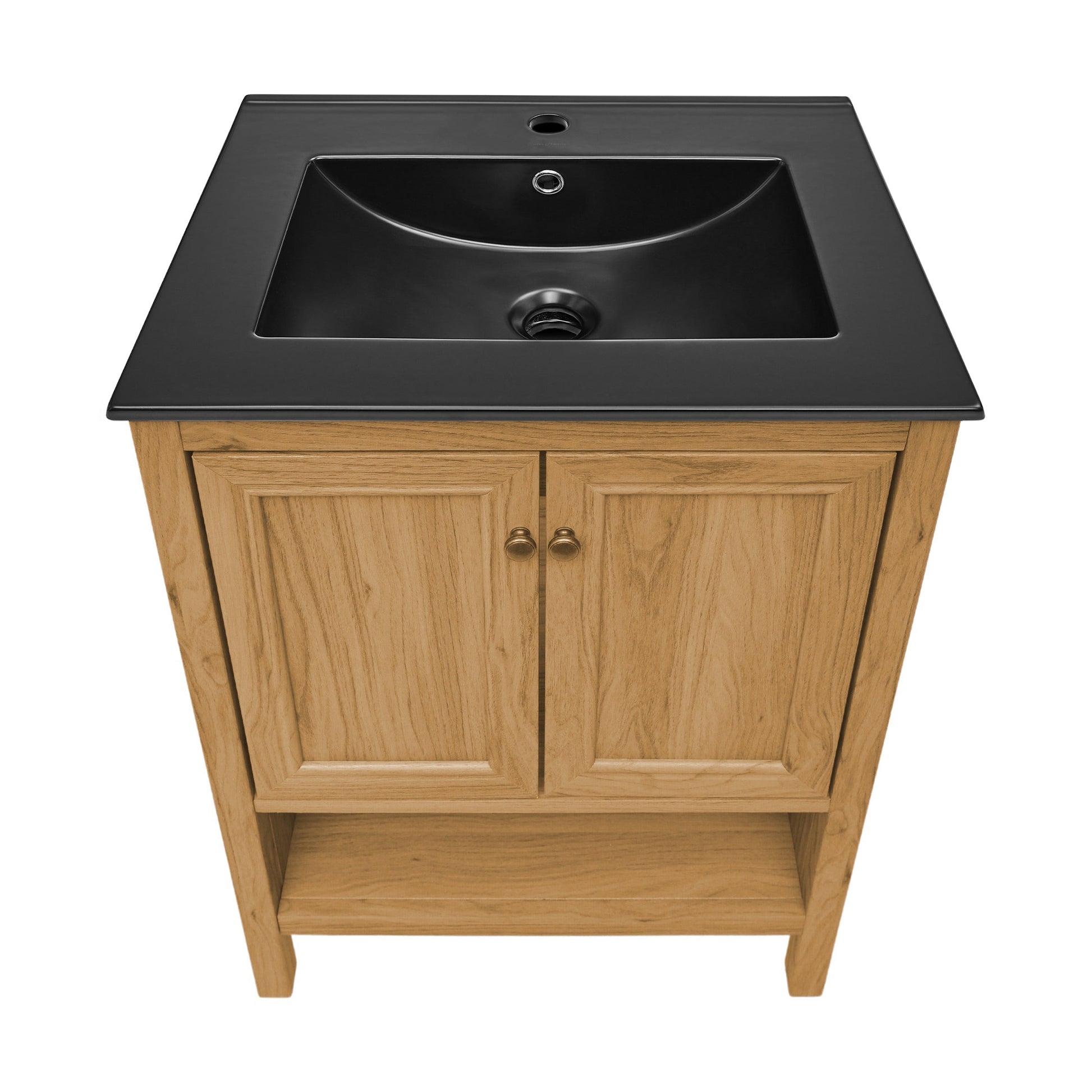 Golden Oak / Black / 1-Hole