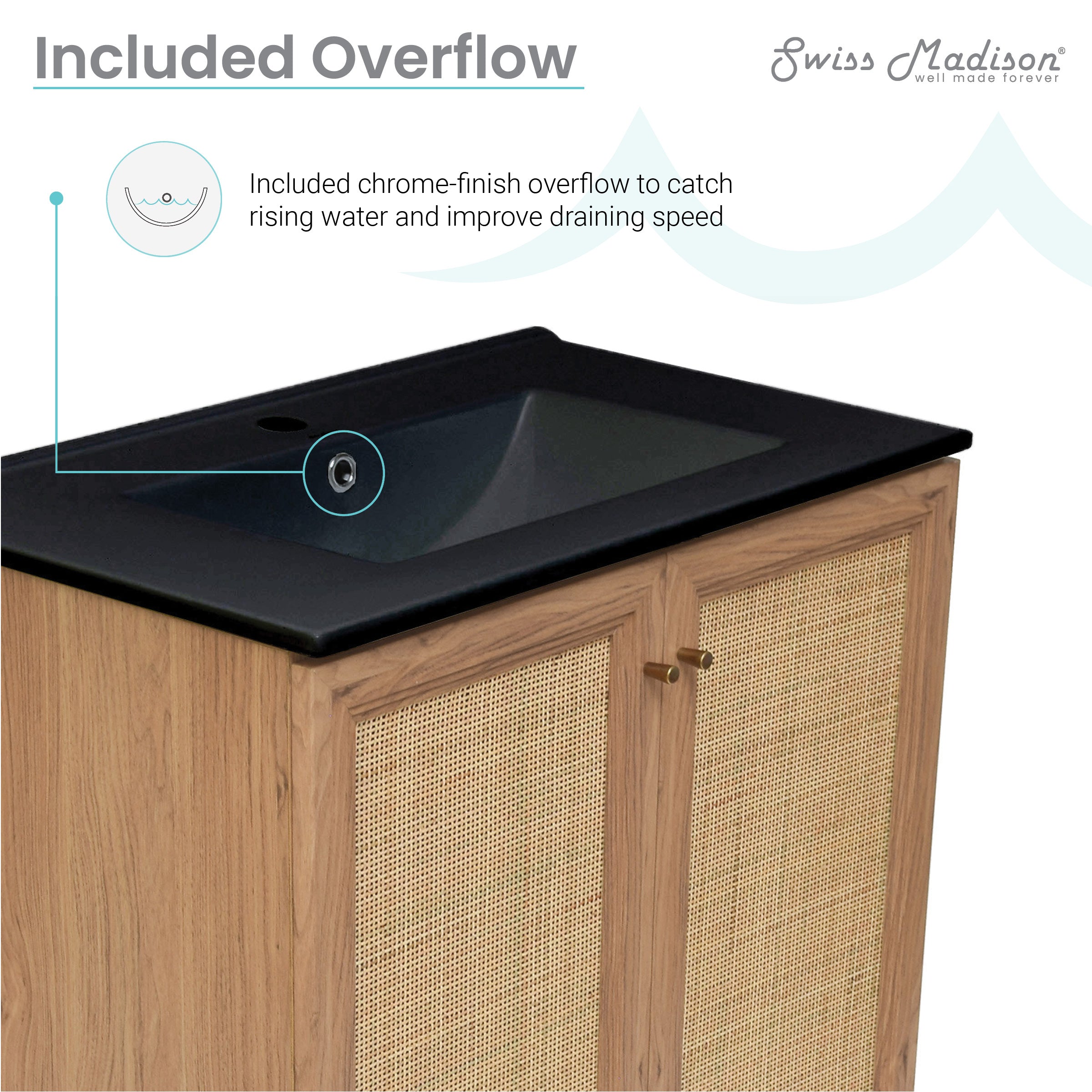 Golden Oak / Matte Black / 1-Hole