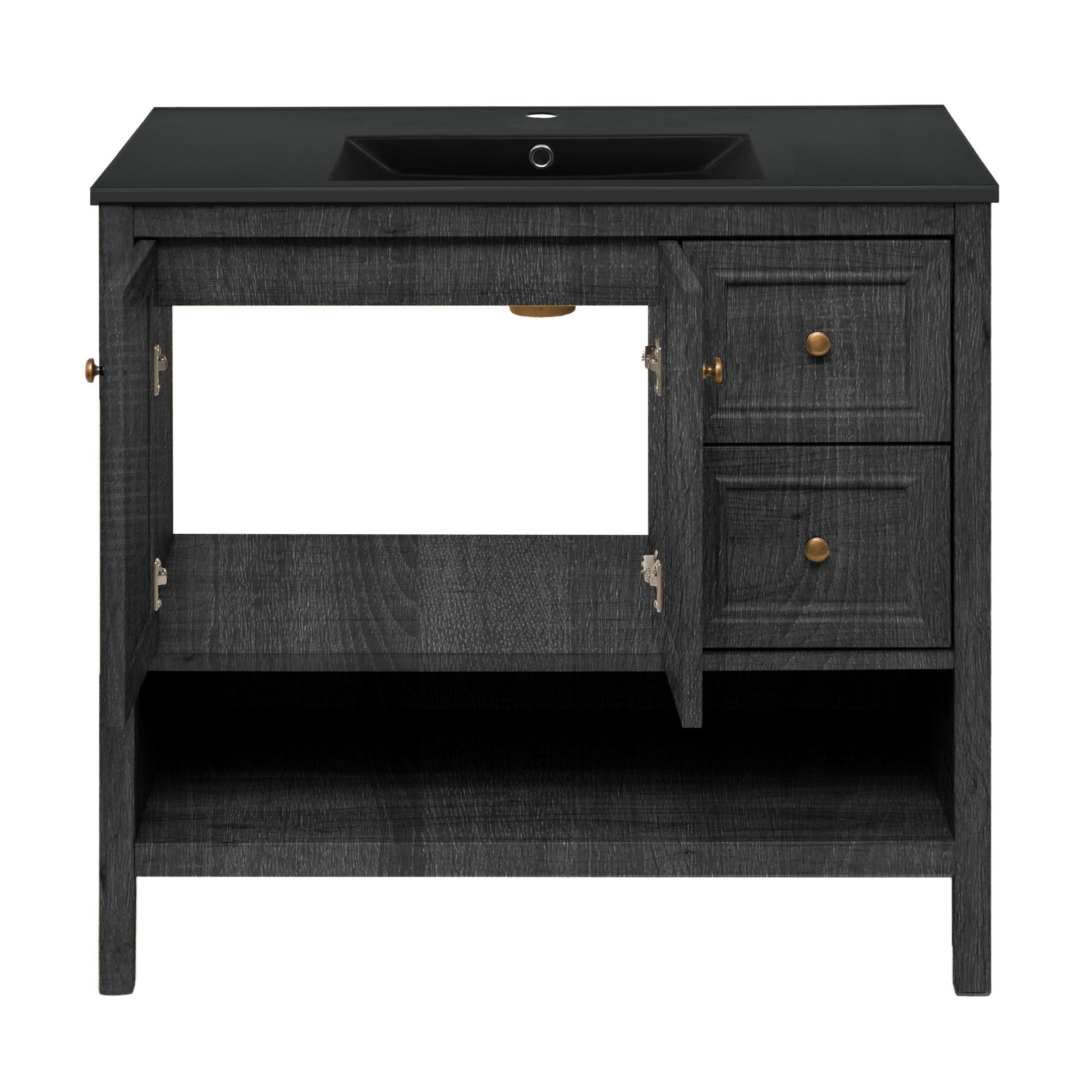 Black Oak / Black / 1-Hole