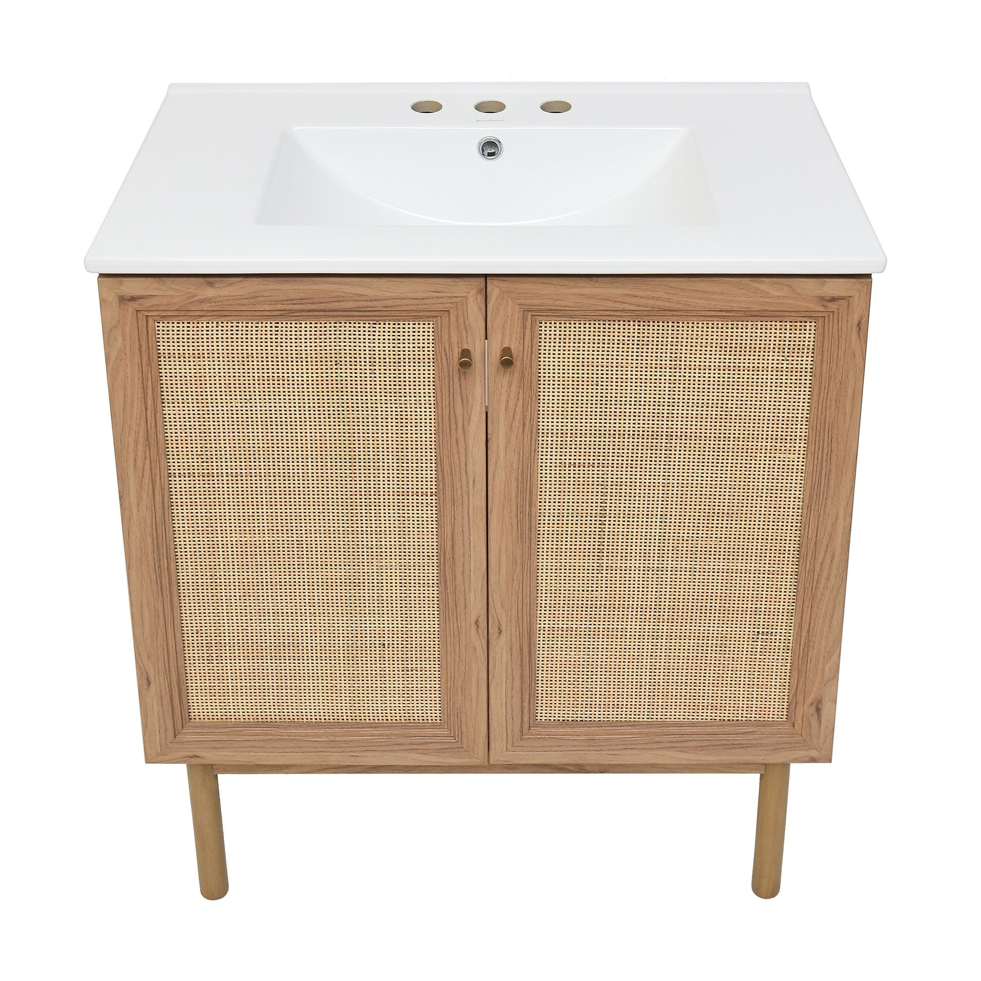 Golden Oak / White / 3-Hole