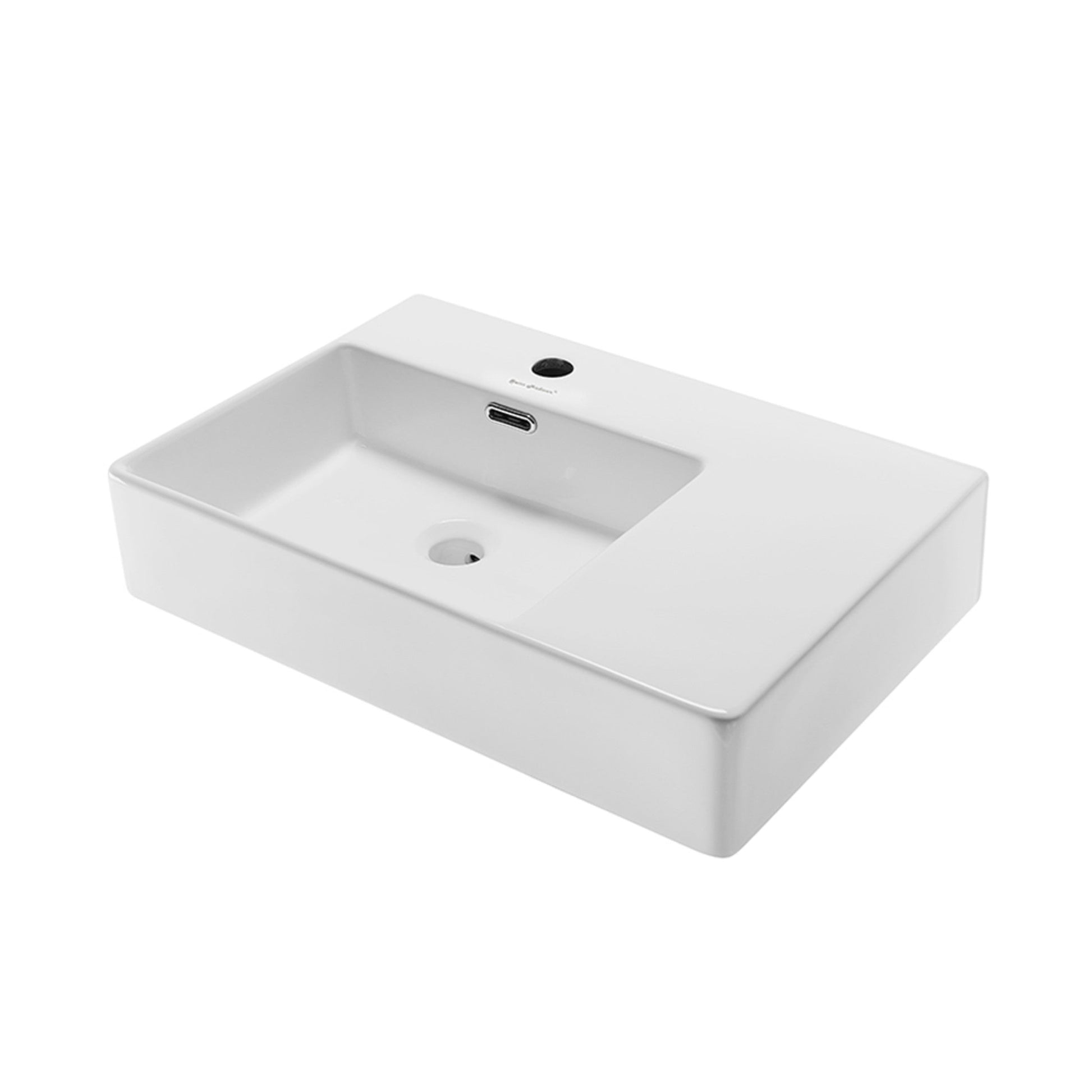 Glossy White / 1-Hole / Left