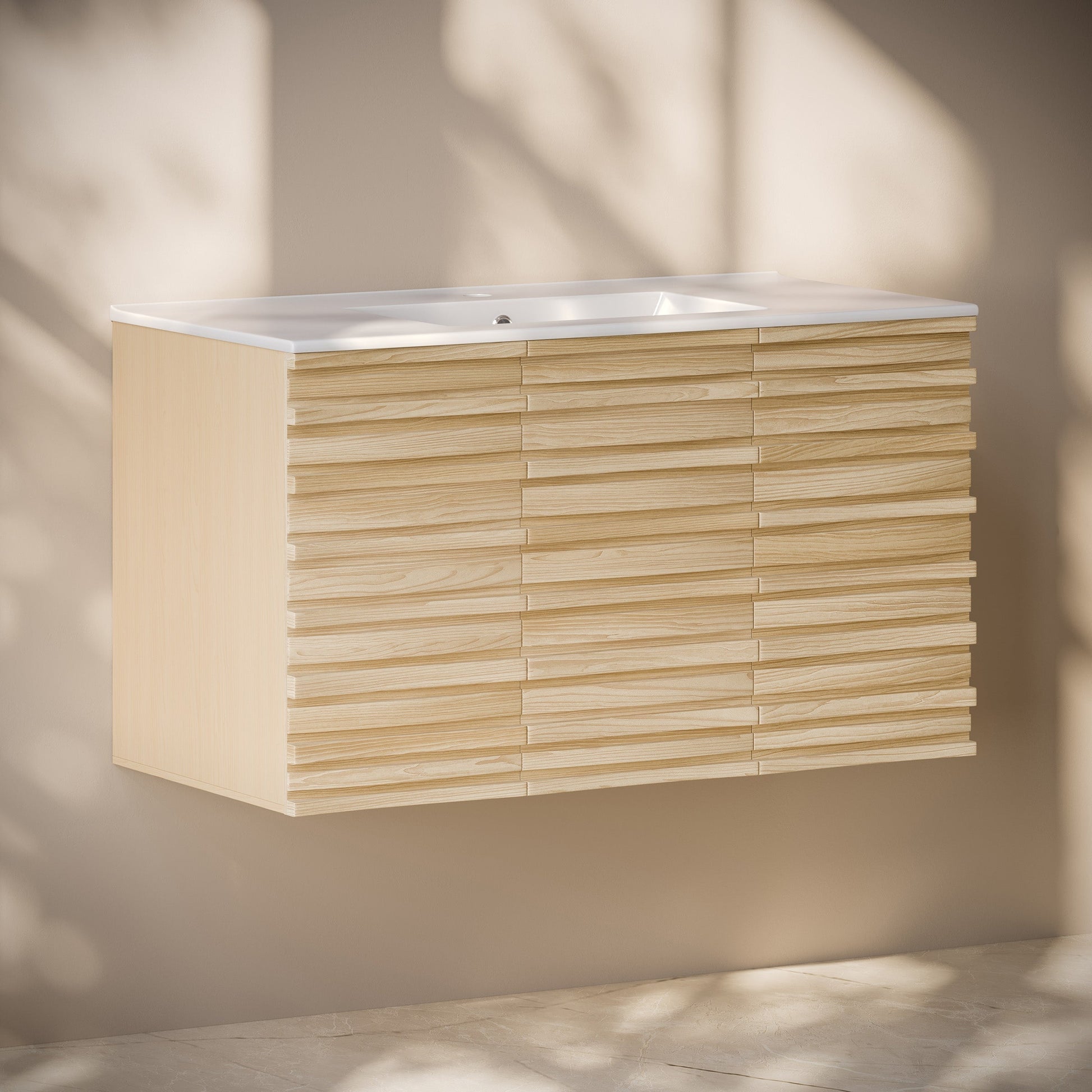 Natural Oak / White / 1-Hole