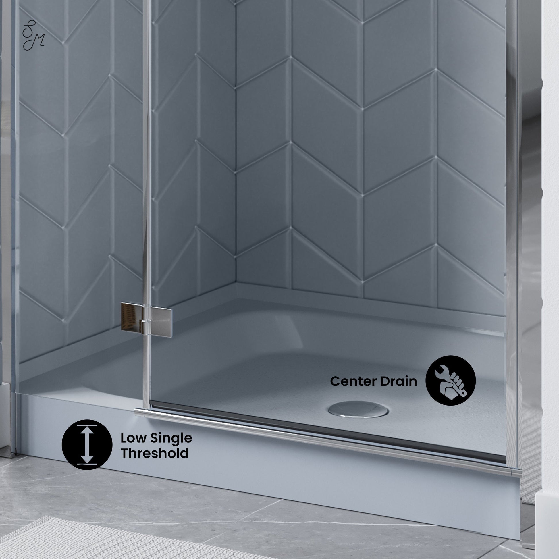 Glossy Gray / Center
