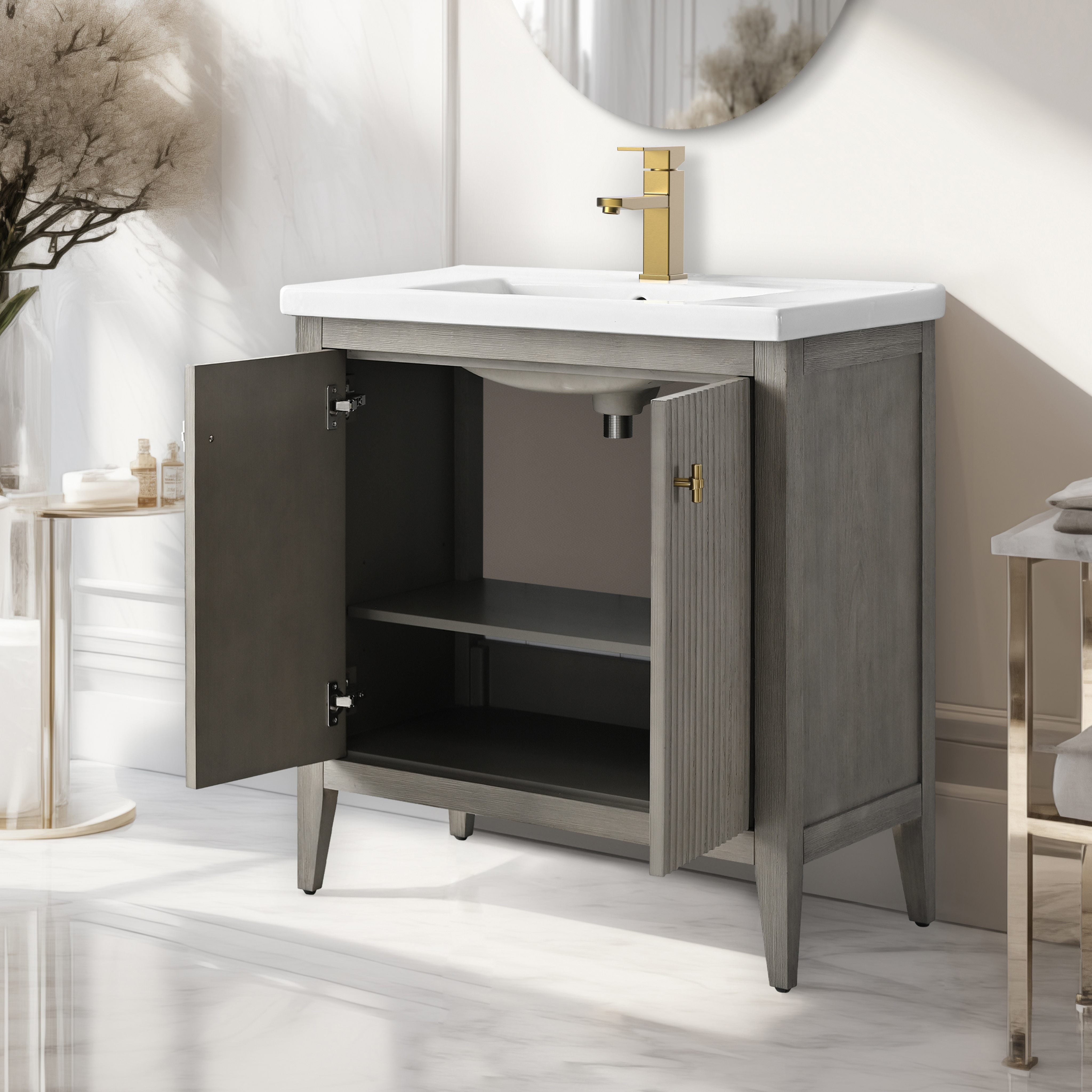 Driftwood Gray / Golden Brushed