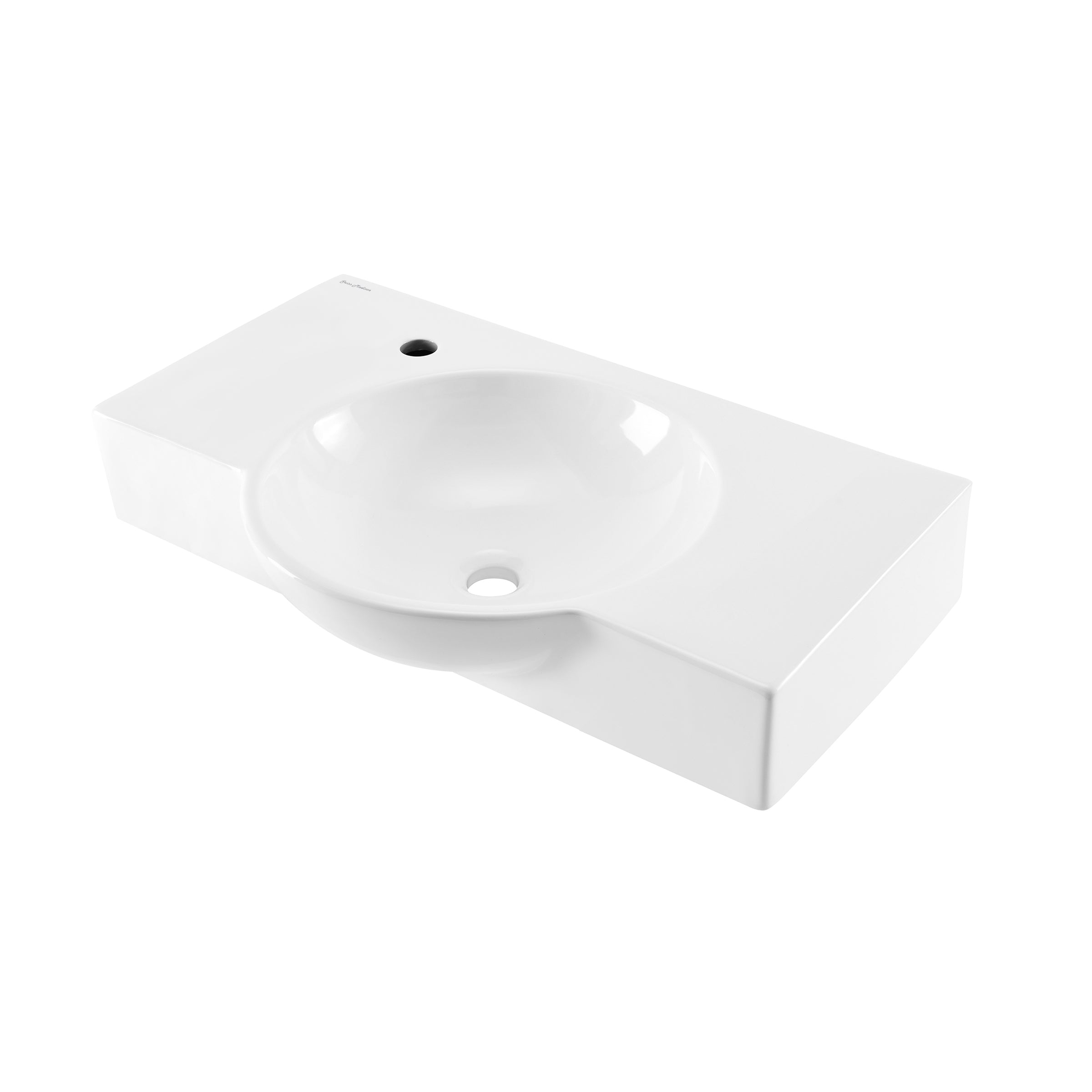 Glossy White / 1-Hole / Left