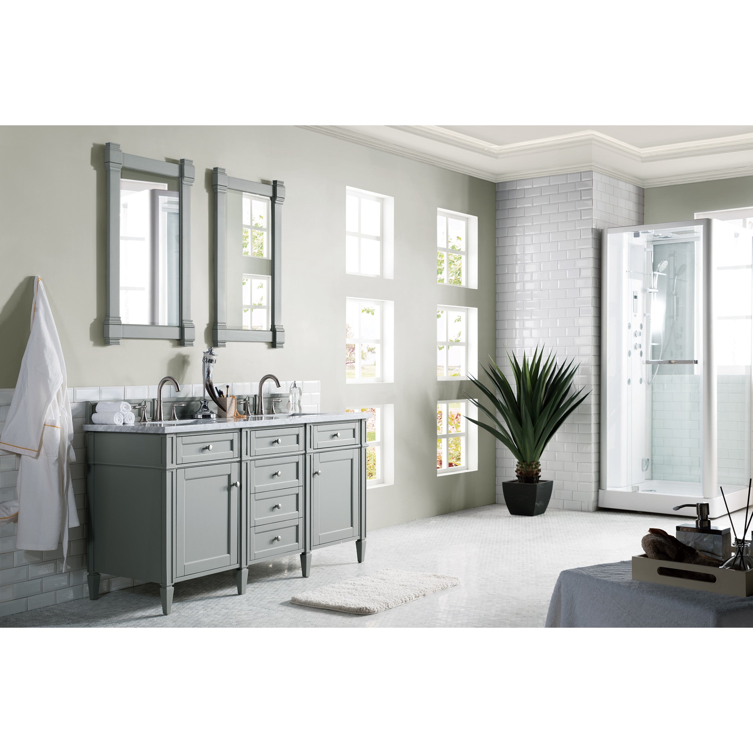 Urban Gray / Carrara White - 3 Faucet Holes