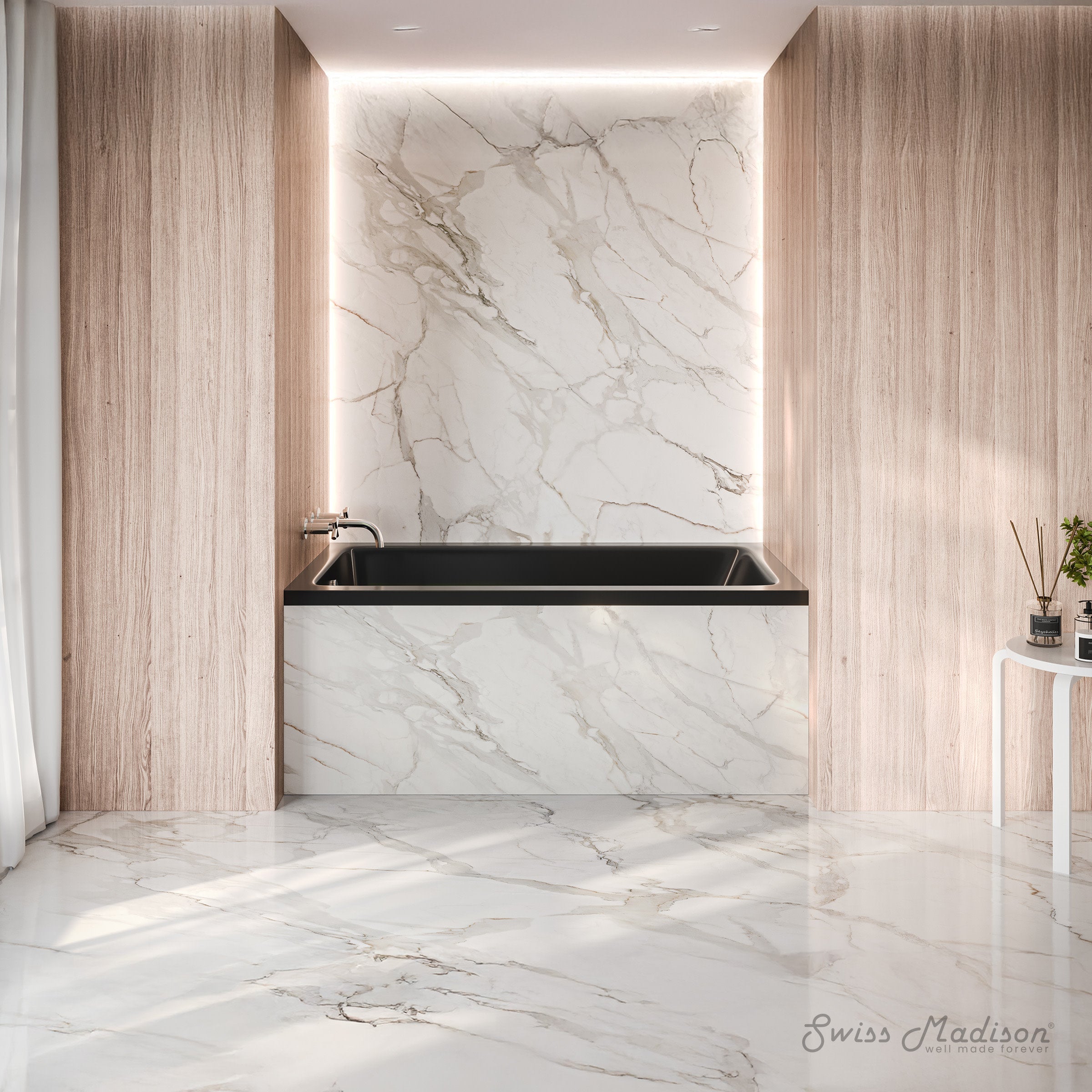 Glossy Black / Left / Alcove - No Apron