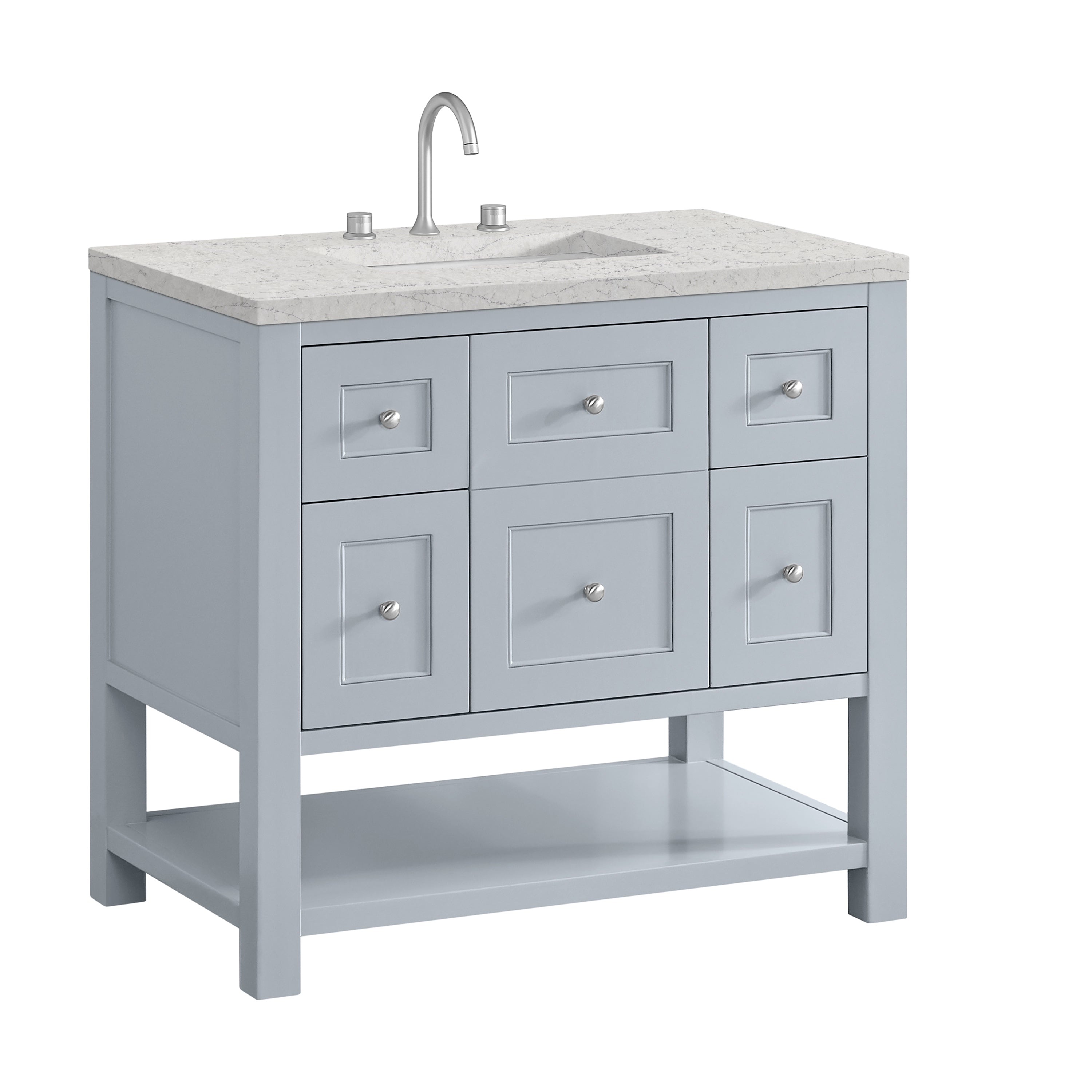 Serenity Blue / Eternal Jasmine Pearl - 3 Faucet Holes