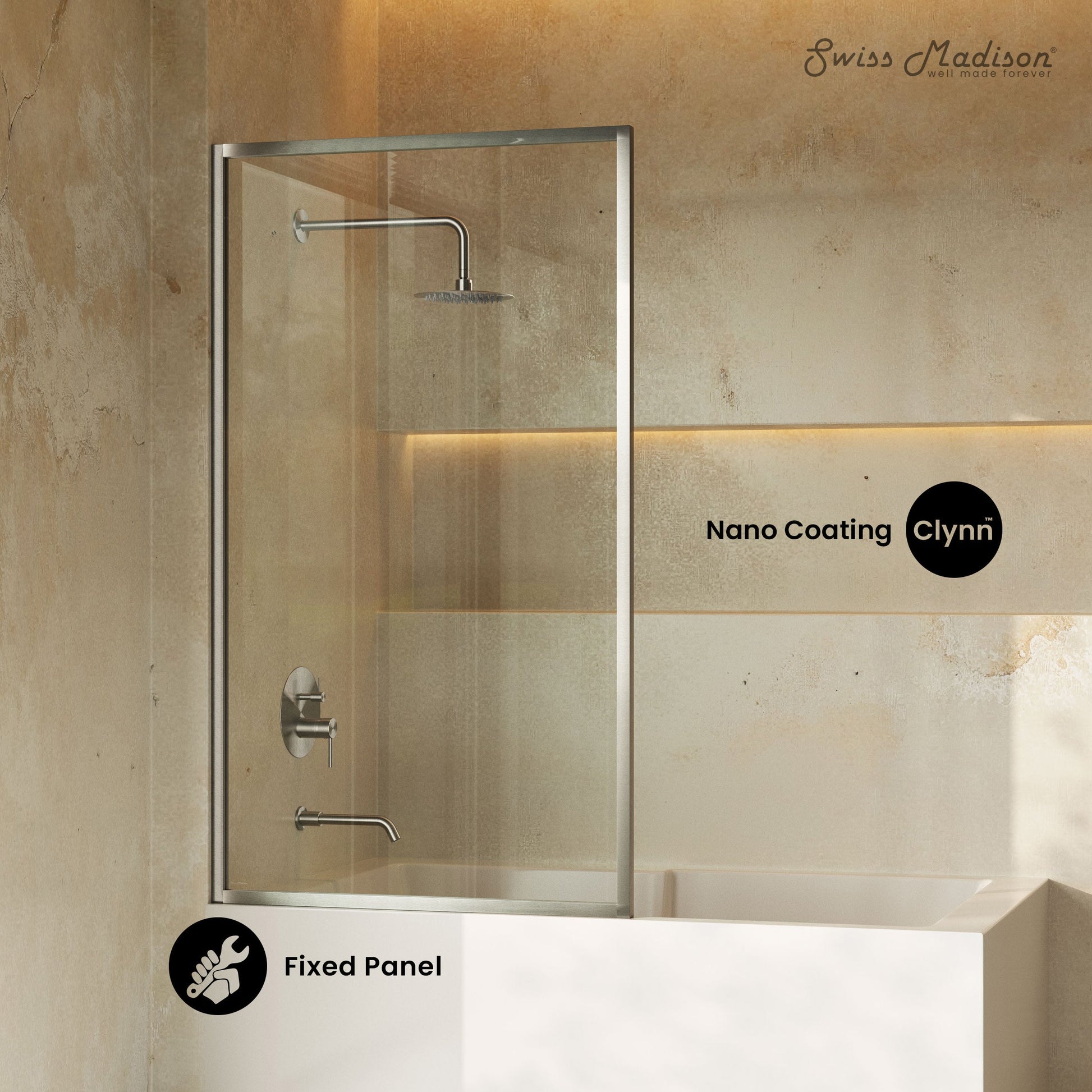 Brushed Nickel / Bathtub Door