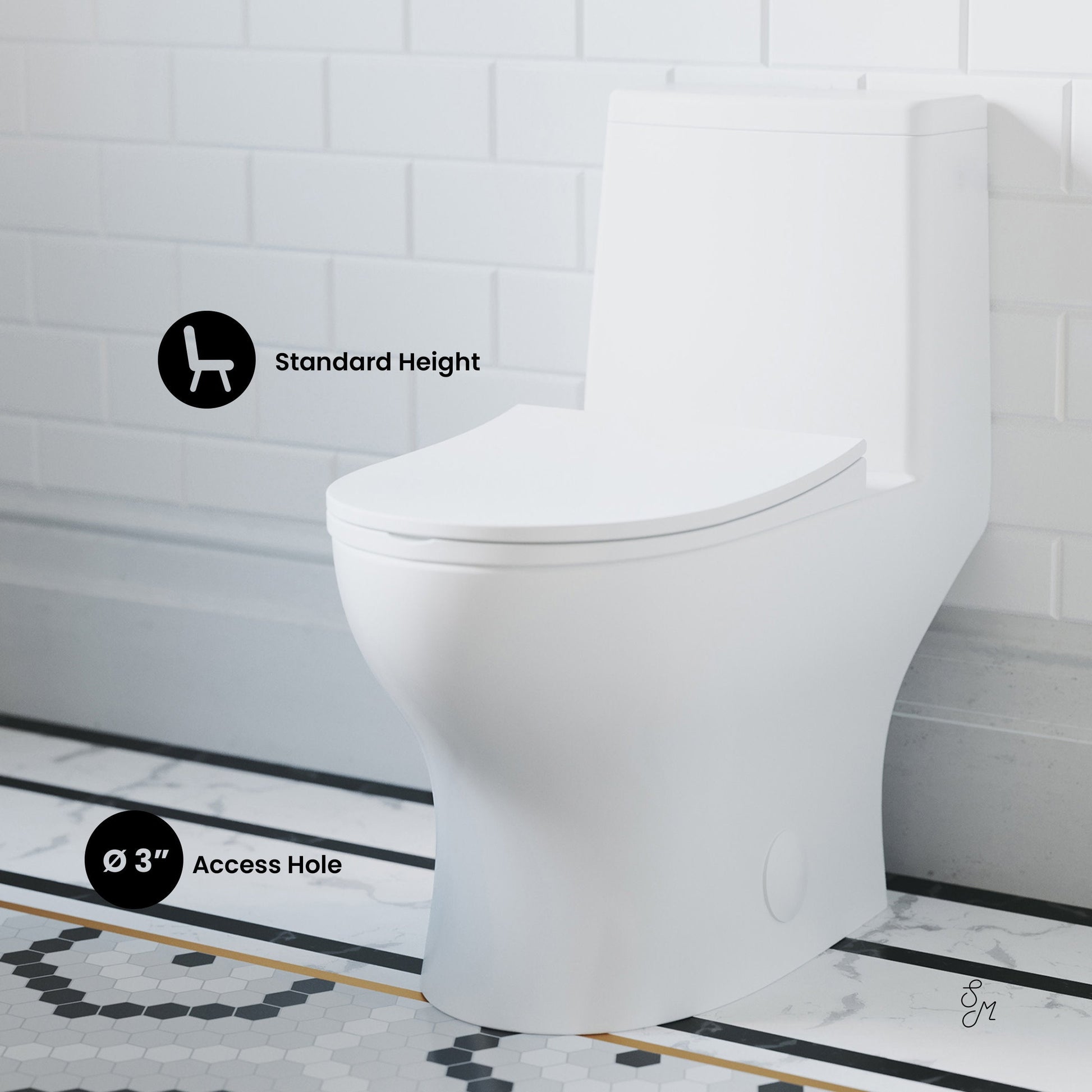 Glossy White / Single - Left
