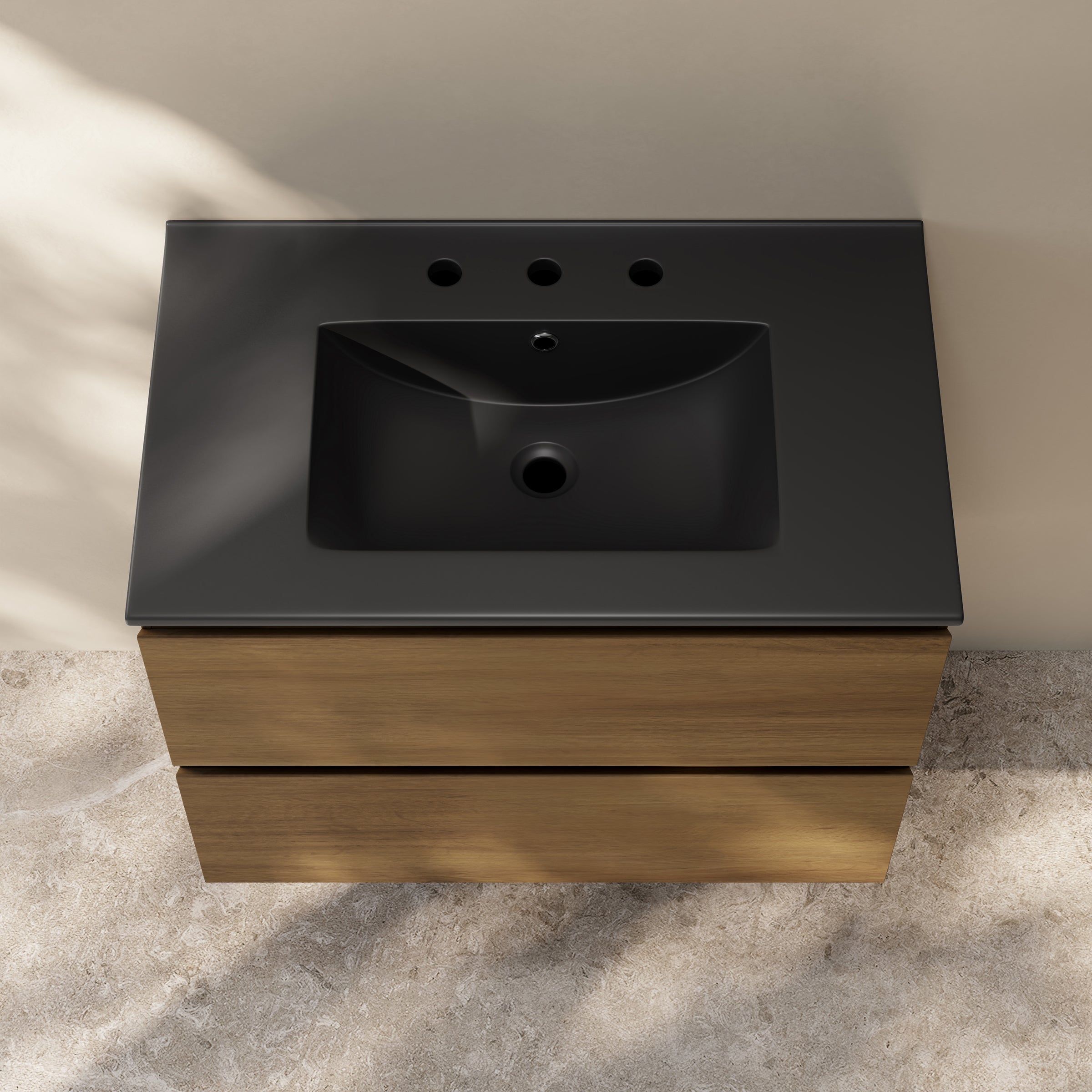 Brown Oak / Matte Black / 3-Hole