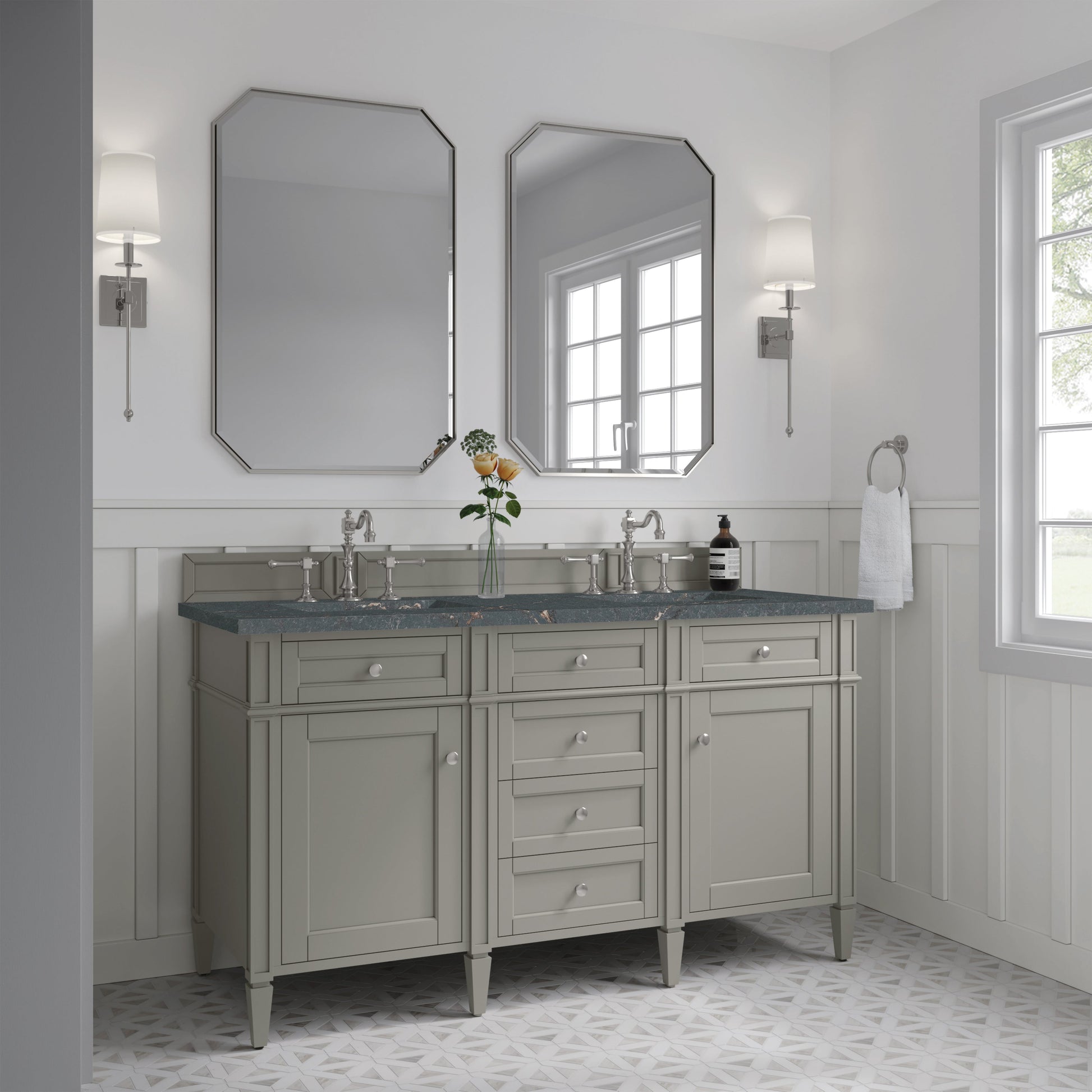 Urban Gray / Parisien Bleu - 3 Faucet Holes