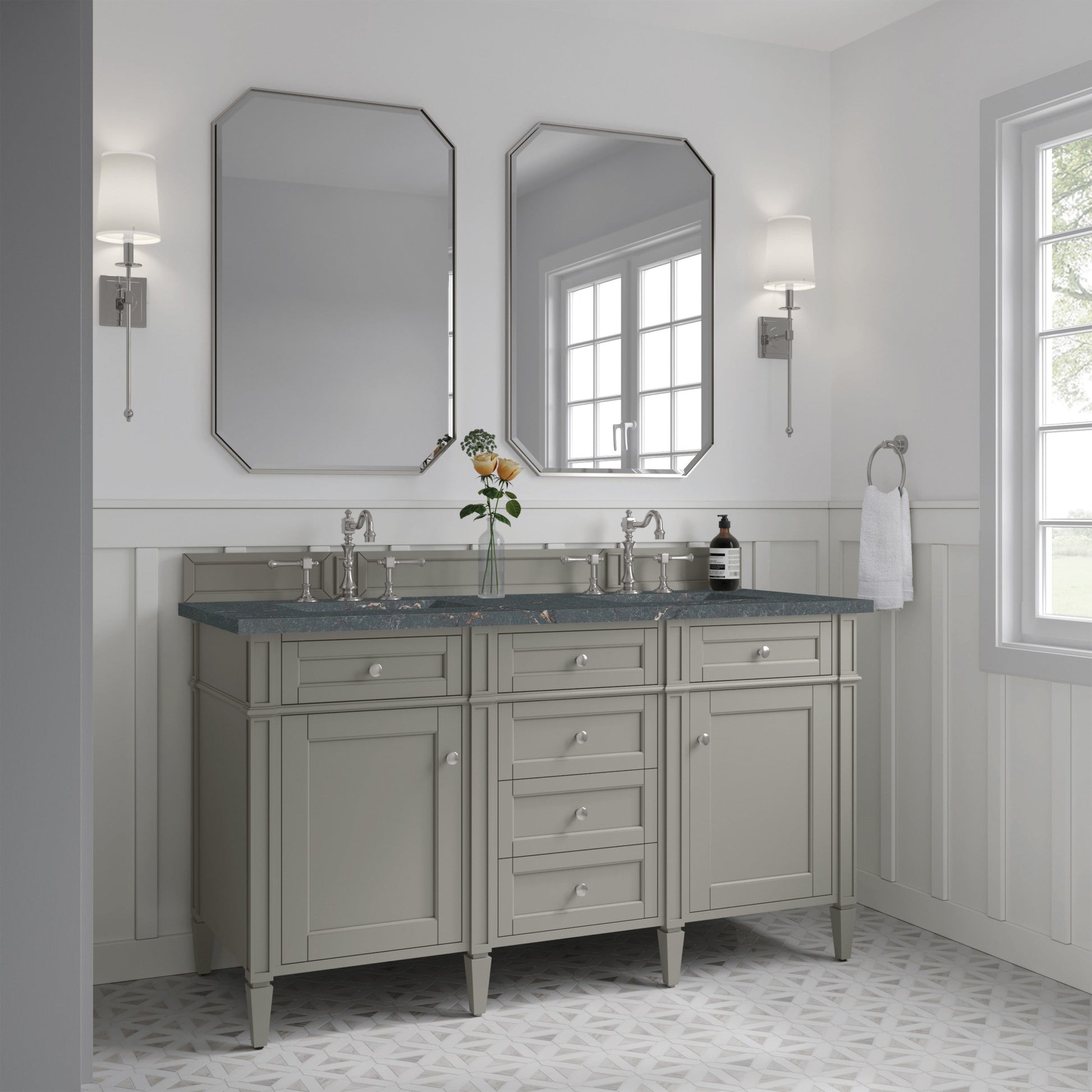 Urban Gray / Parisien Bleu - 3 Faucet Holes