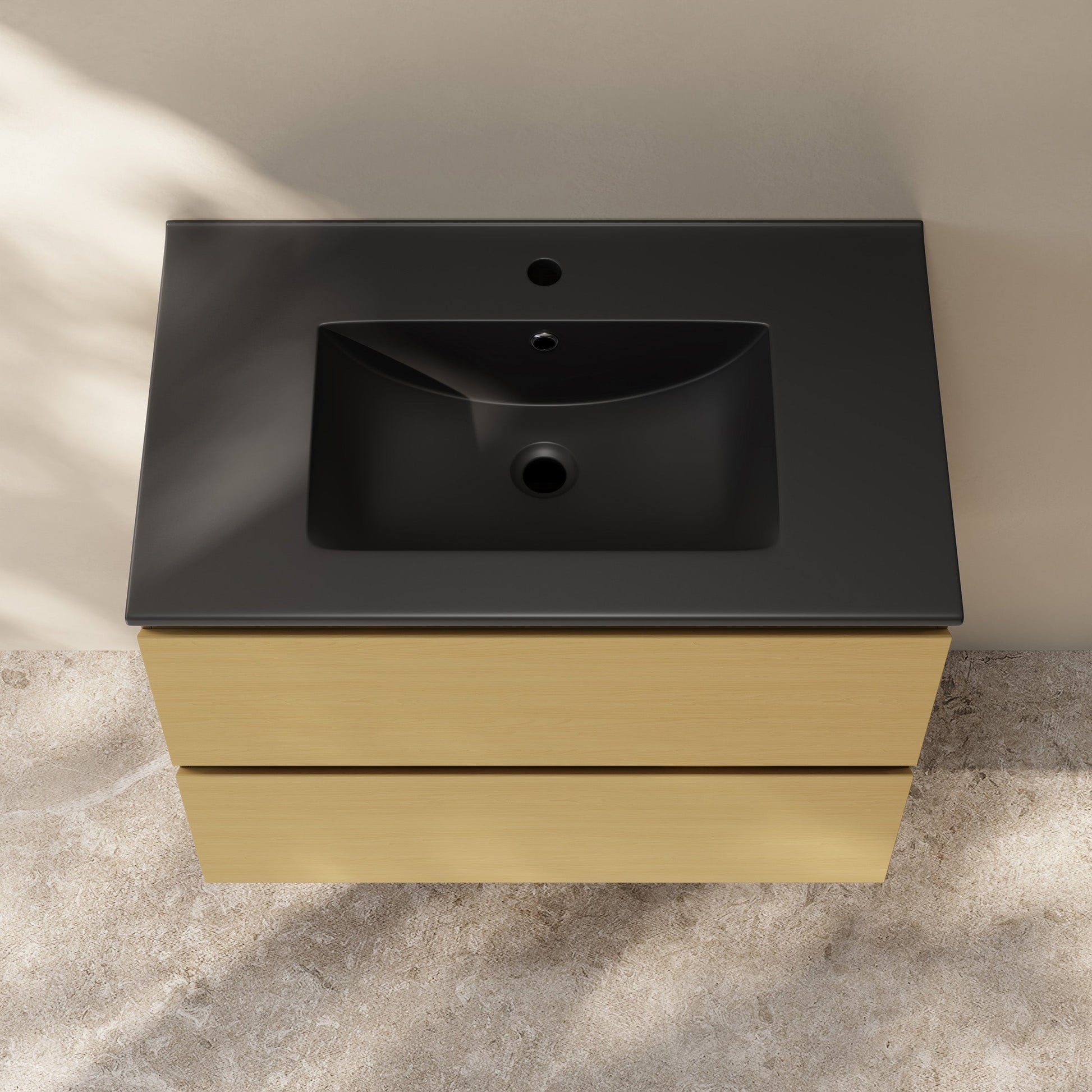 Natural Oak / Matte Black / 1-Hole