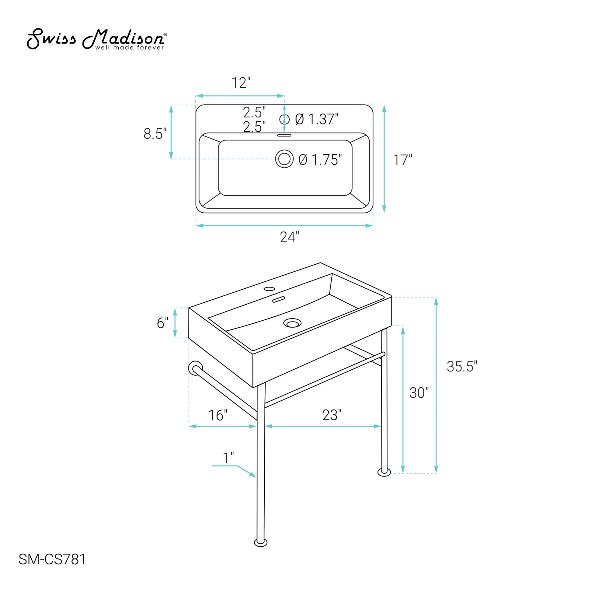 Black / Matte Black / 1-Hole