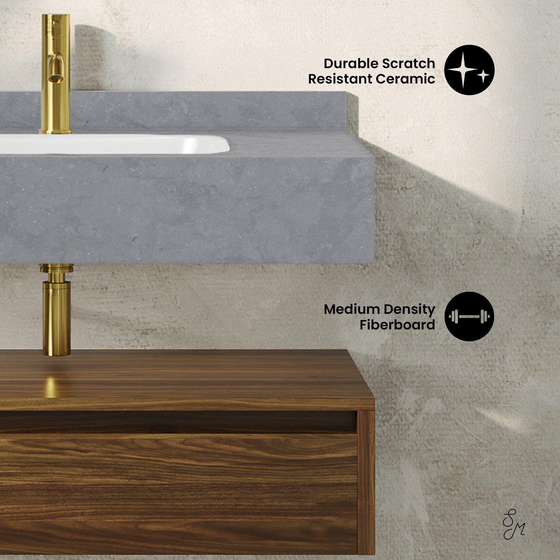 Brown Oak / Charcoal Gray