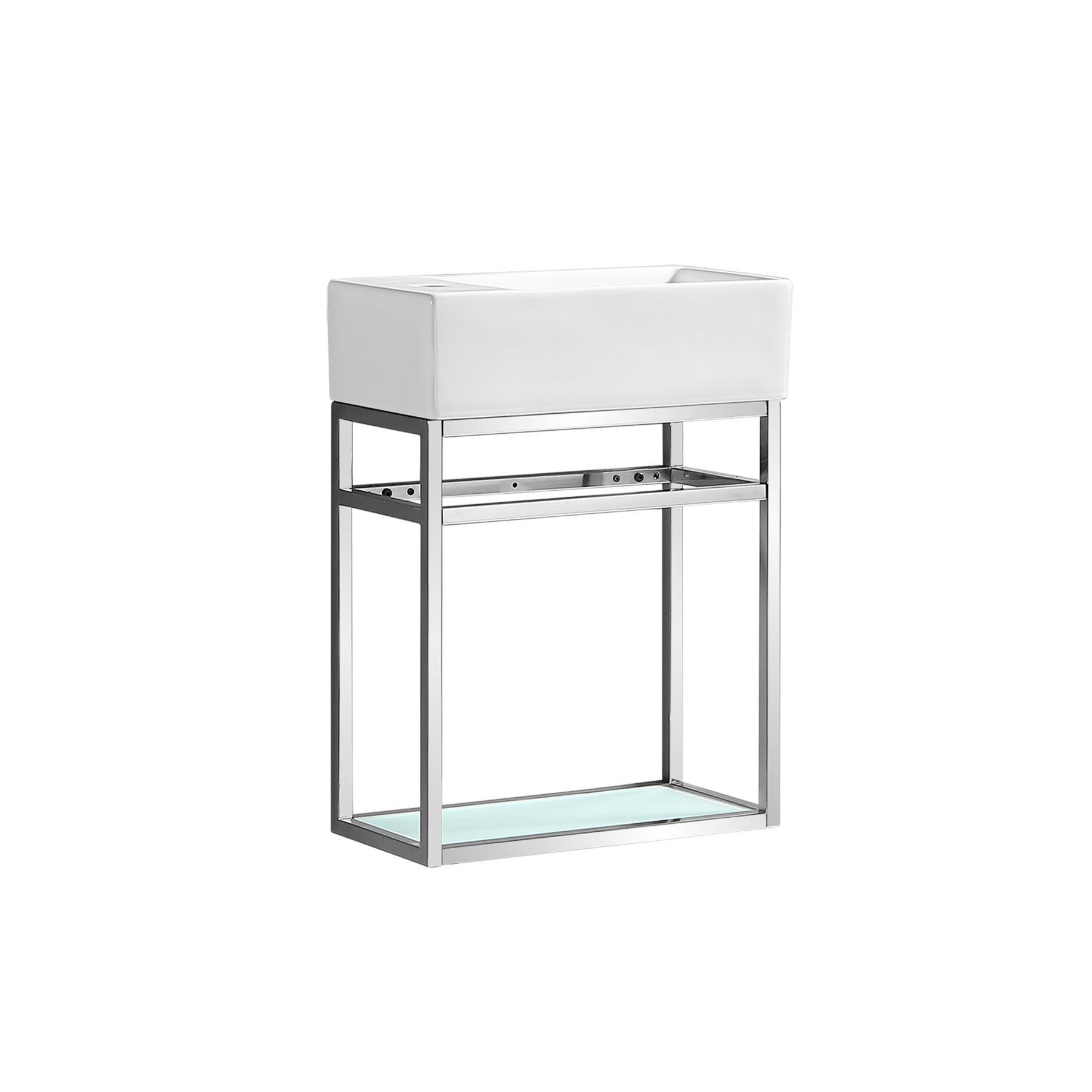Chrome / White / 1-Hole